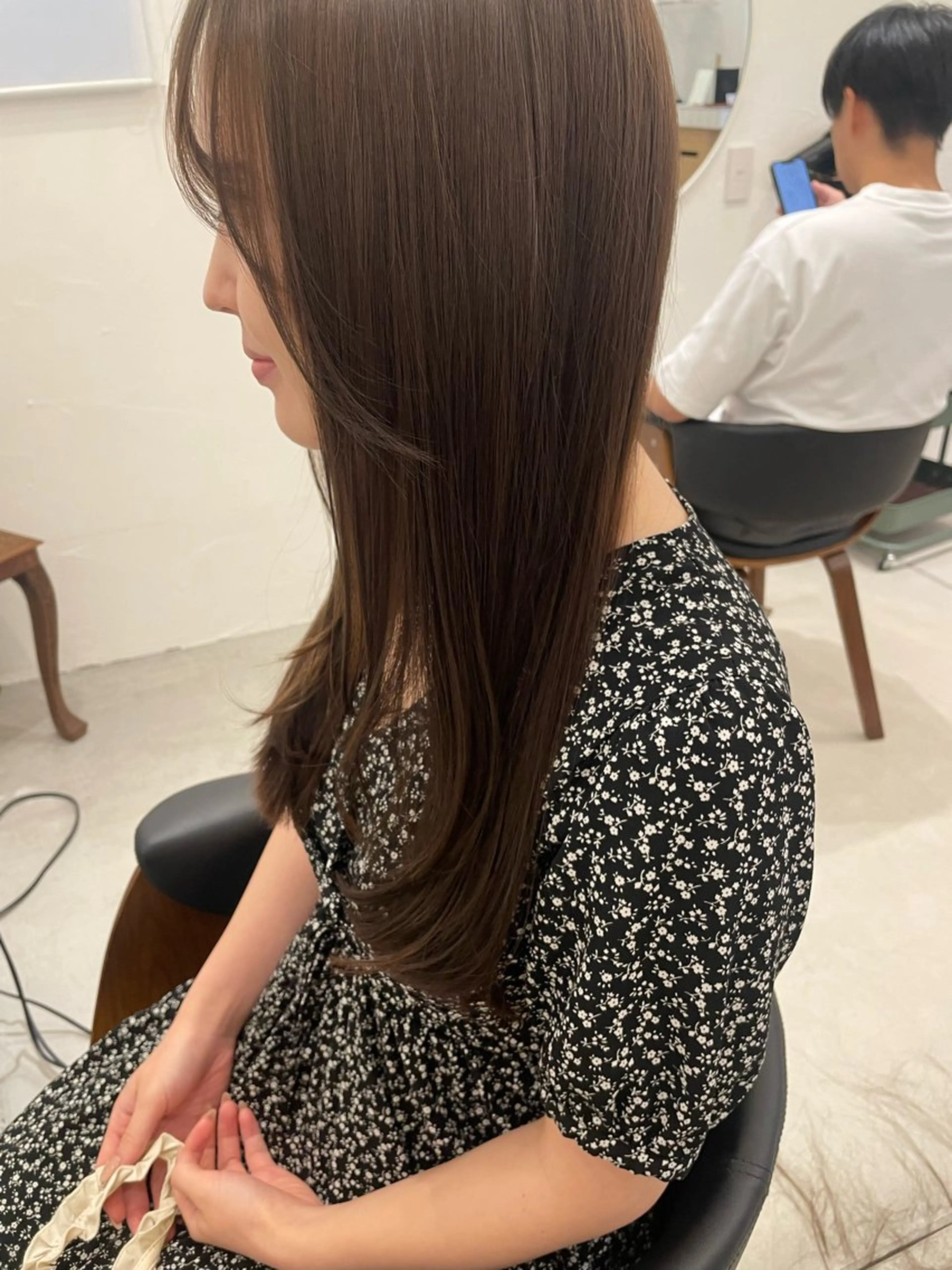 セミロング 縮毛矯正 韓国風パーマ/ヘア セット/店長みづきのヘアスタイル