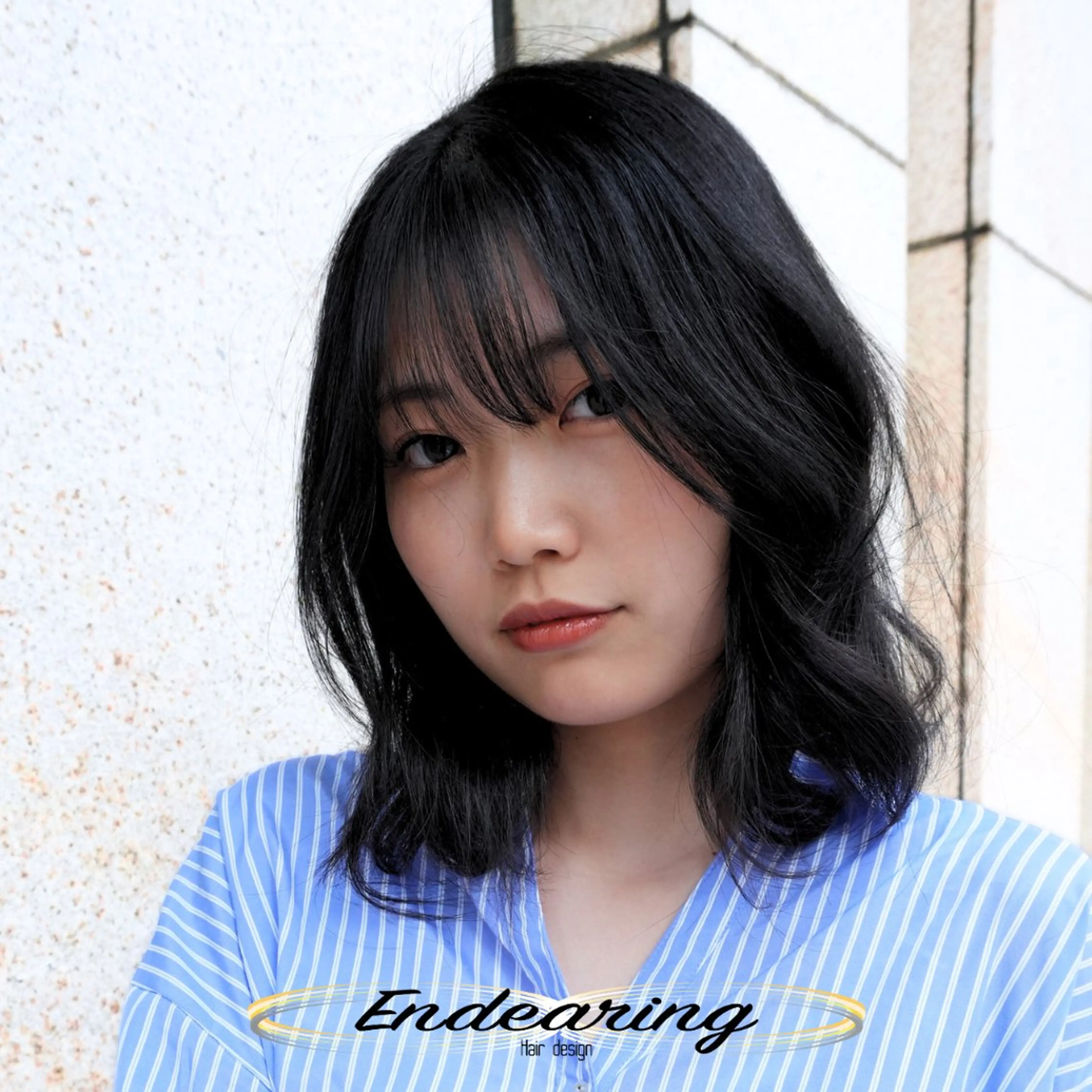 ミディアム 小顔カット カット Endearing 銀座/レイヤーカットのヘアスタイル