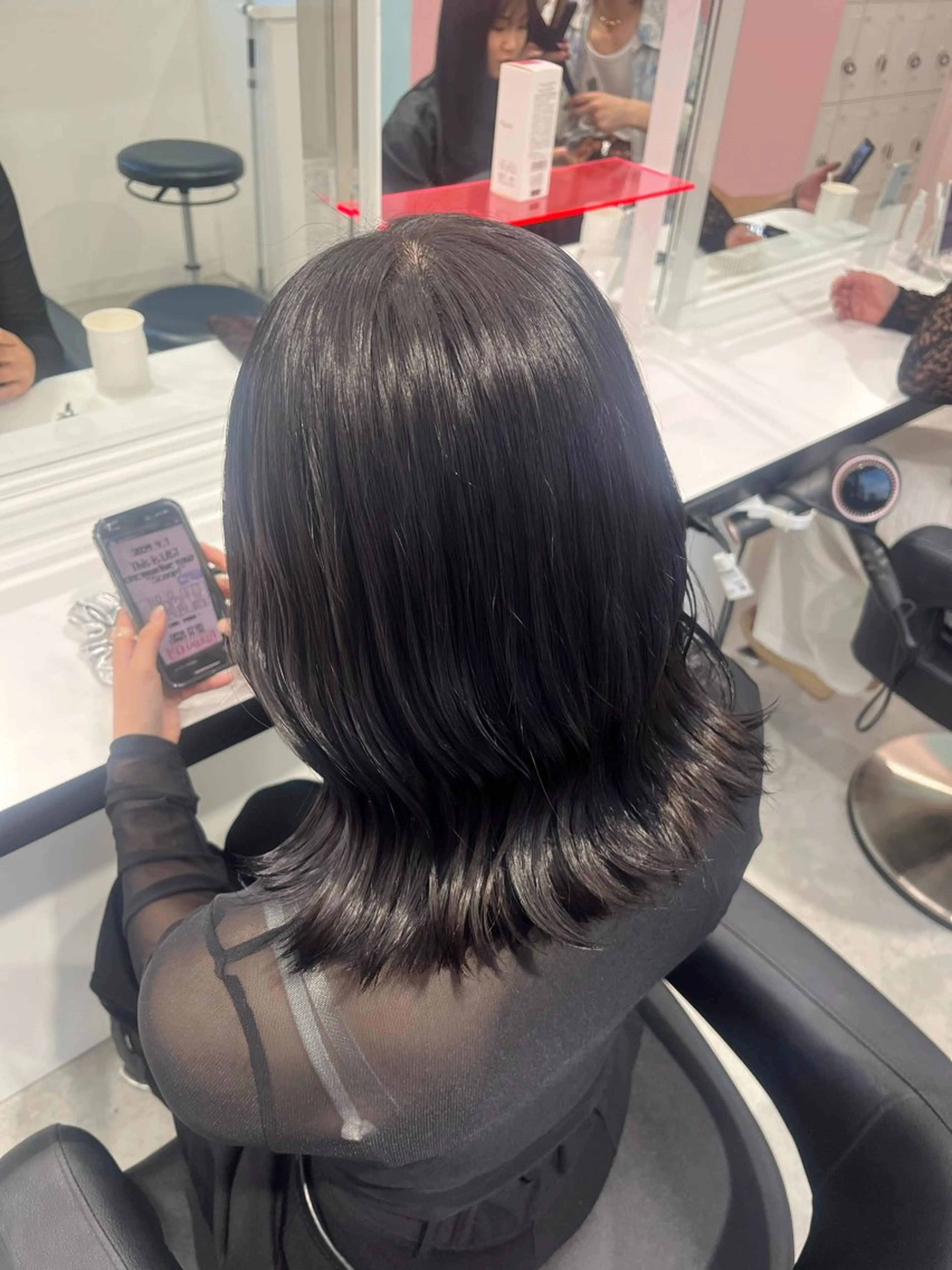 ミディアム カラー みう/仙台/暖色/ 艶髪/顔周りカット/のヘアスタイル