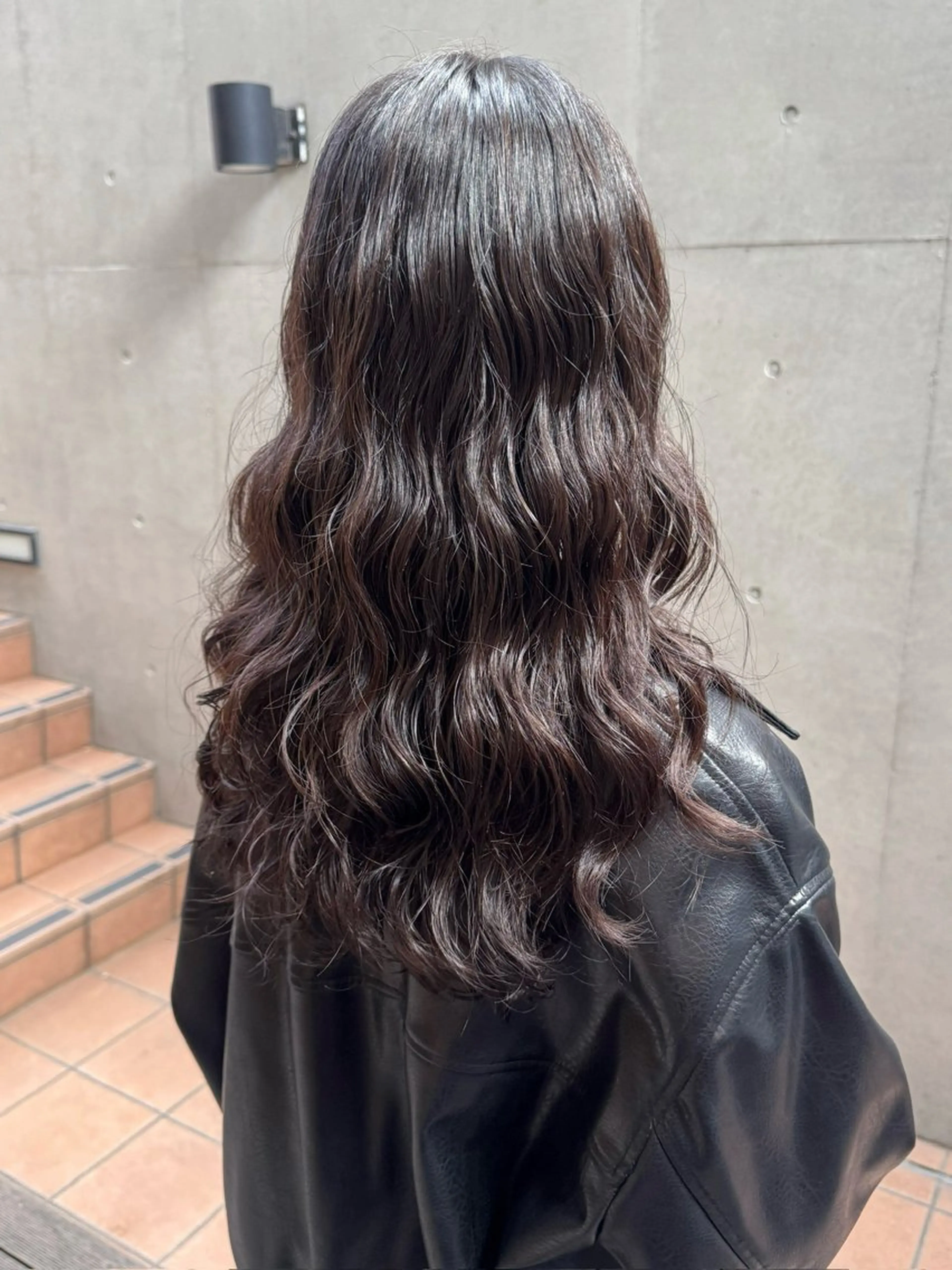 セミロング パーマ カット パーマ 大橋 芽衣のヘアスタイル