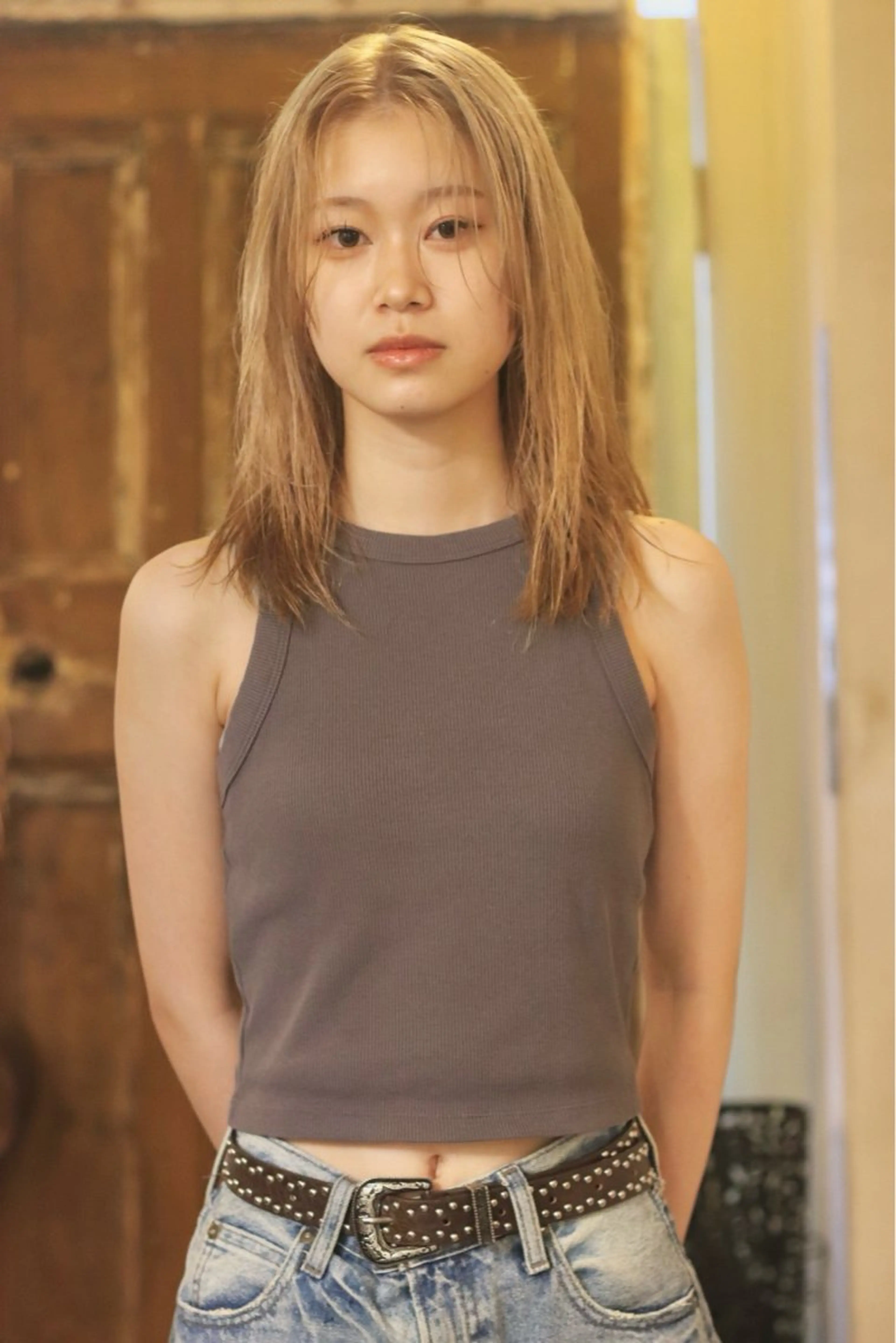 ミディアム カラー joh/メンズ/ ブリーチ/矢場町のヘアスタイル