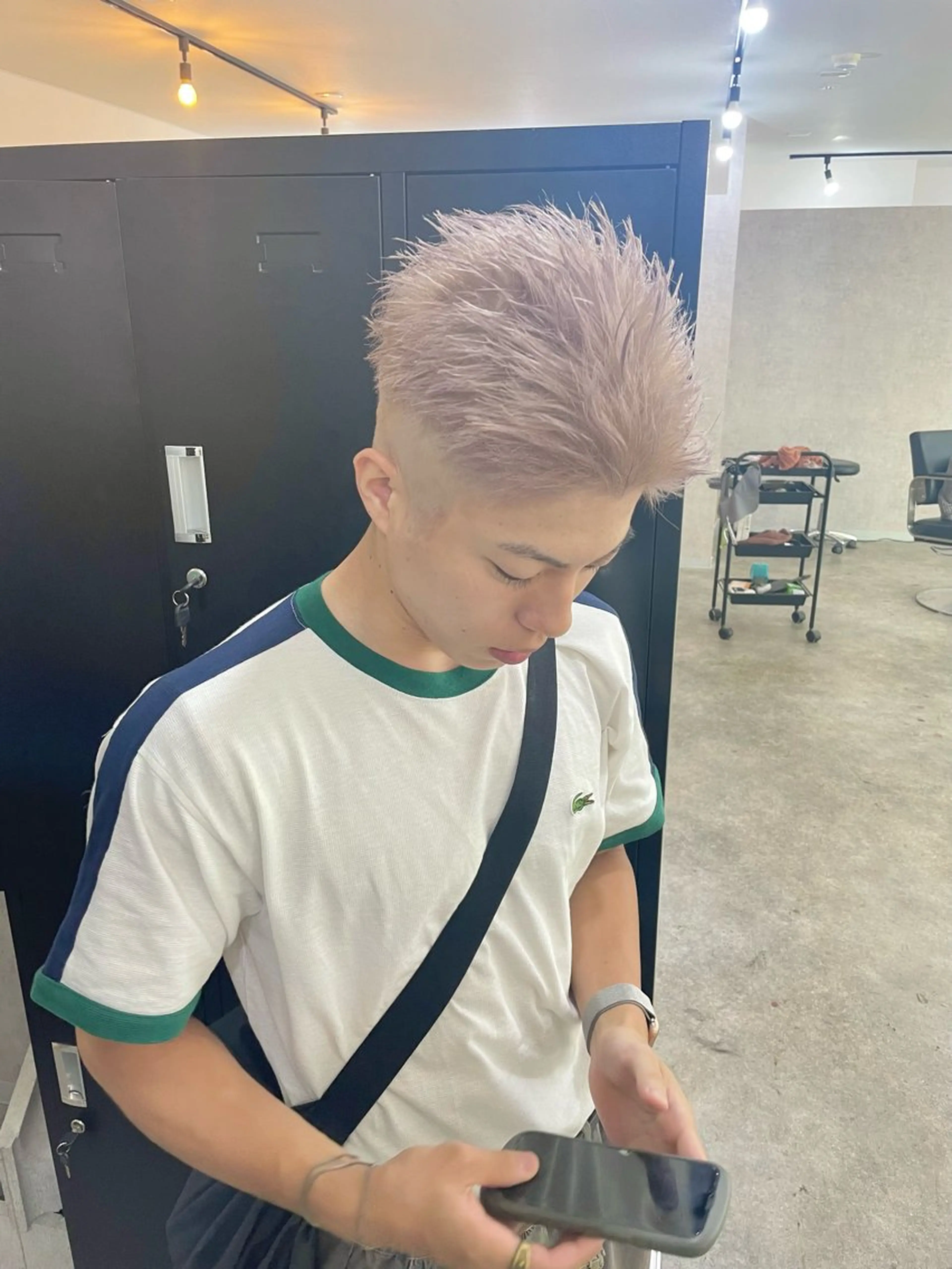 カラー メンズ エビスザキレン／メン ズ／心斎橋🌳のヘアスタイル