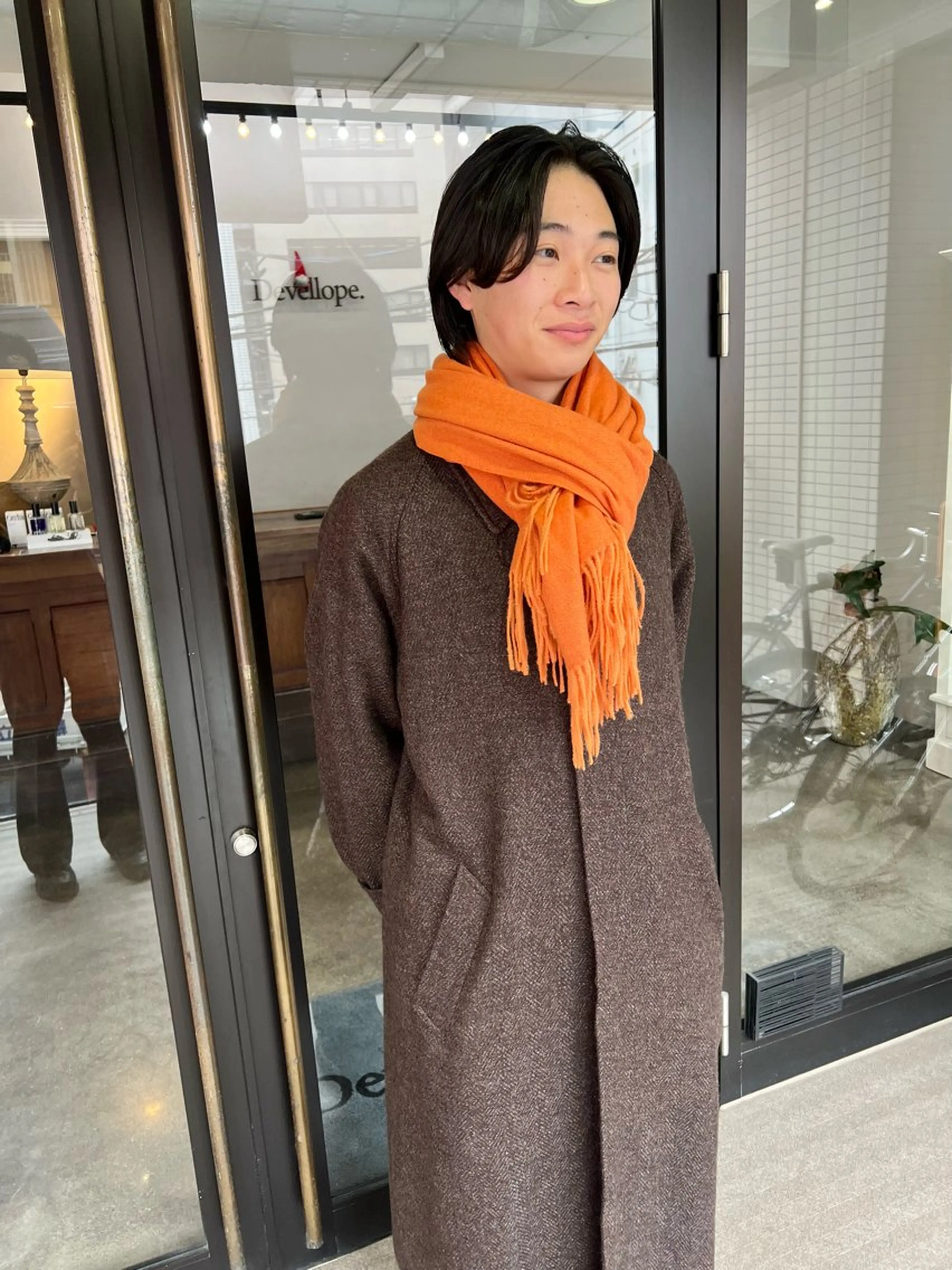 メンズ センターパート カット 千葉 郁也のヘアスタイル