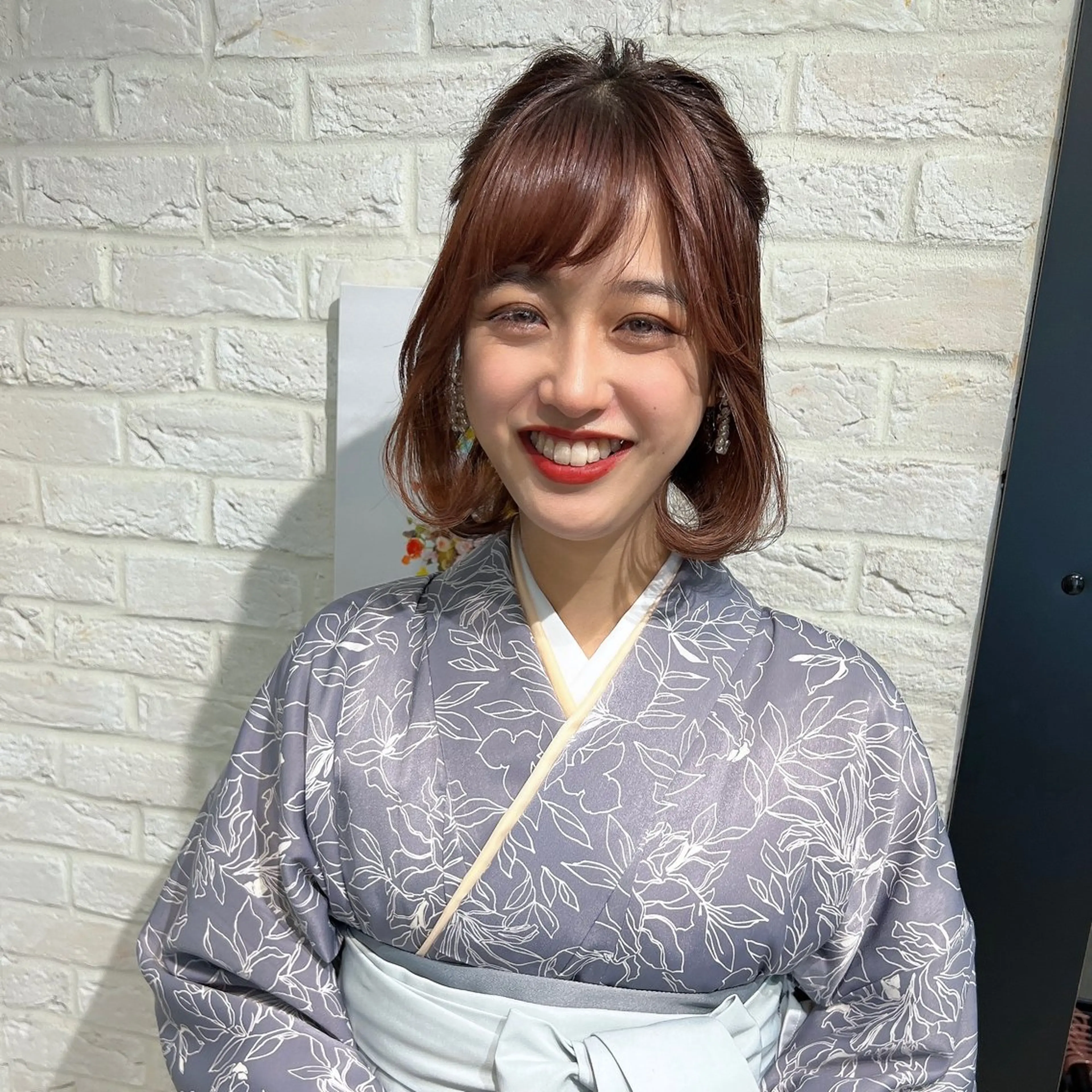 ミディアム 卒業式のヘアスタイル ヘアセット 伊藤 栄子のヘアスタイル