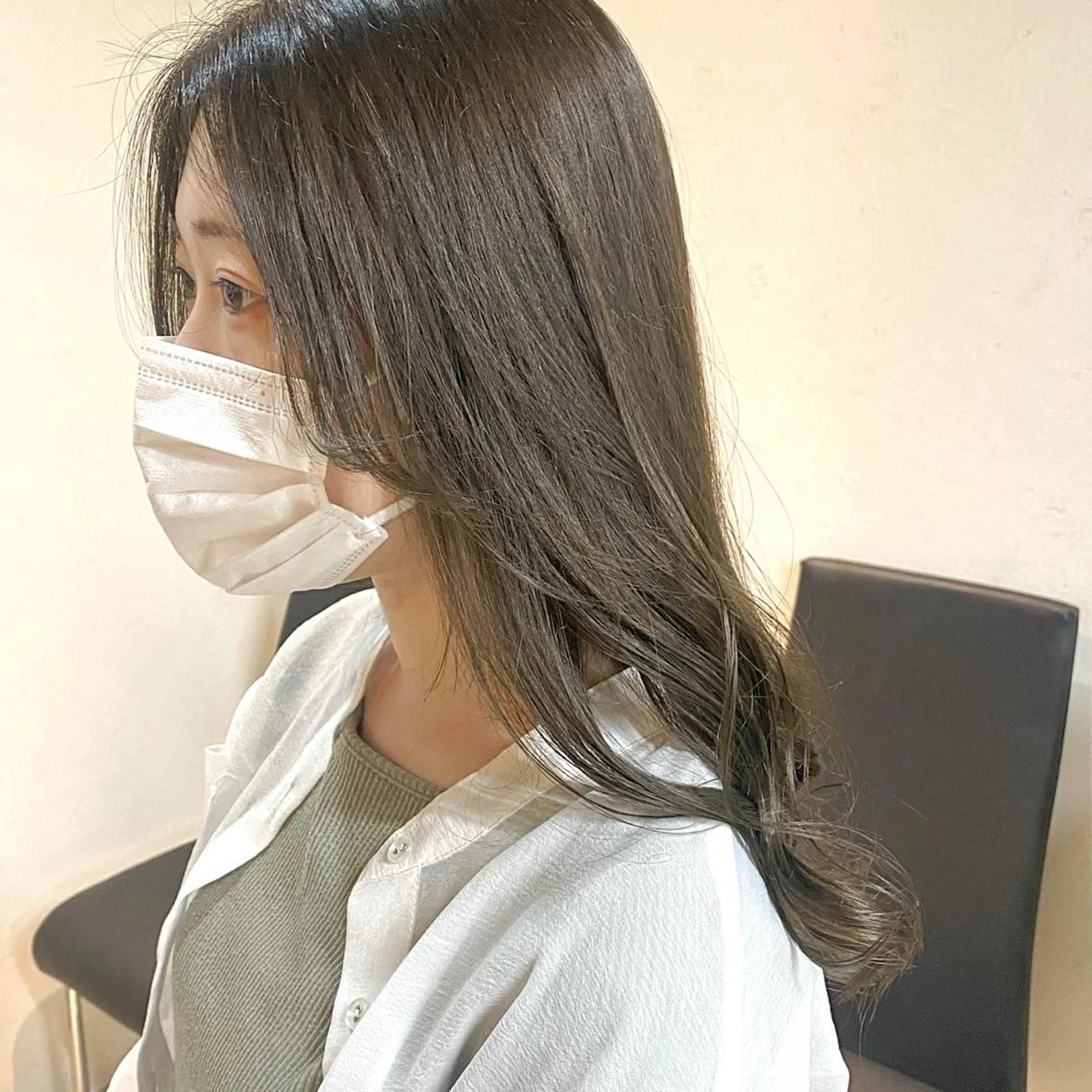 ロング カラー 後藤紗英/髪質改善 /オリーブベージュのヘアスタイル