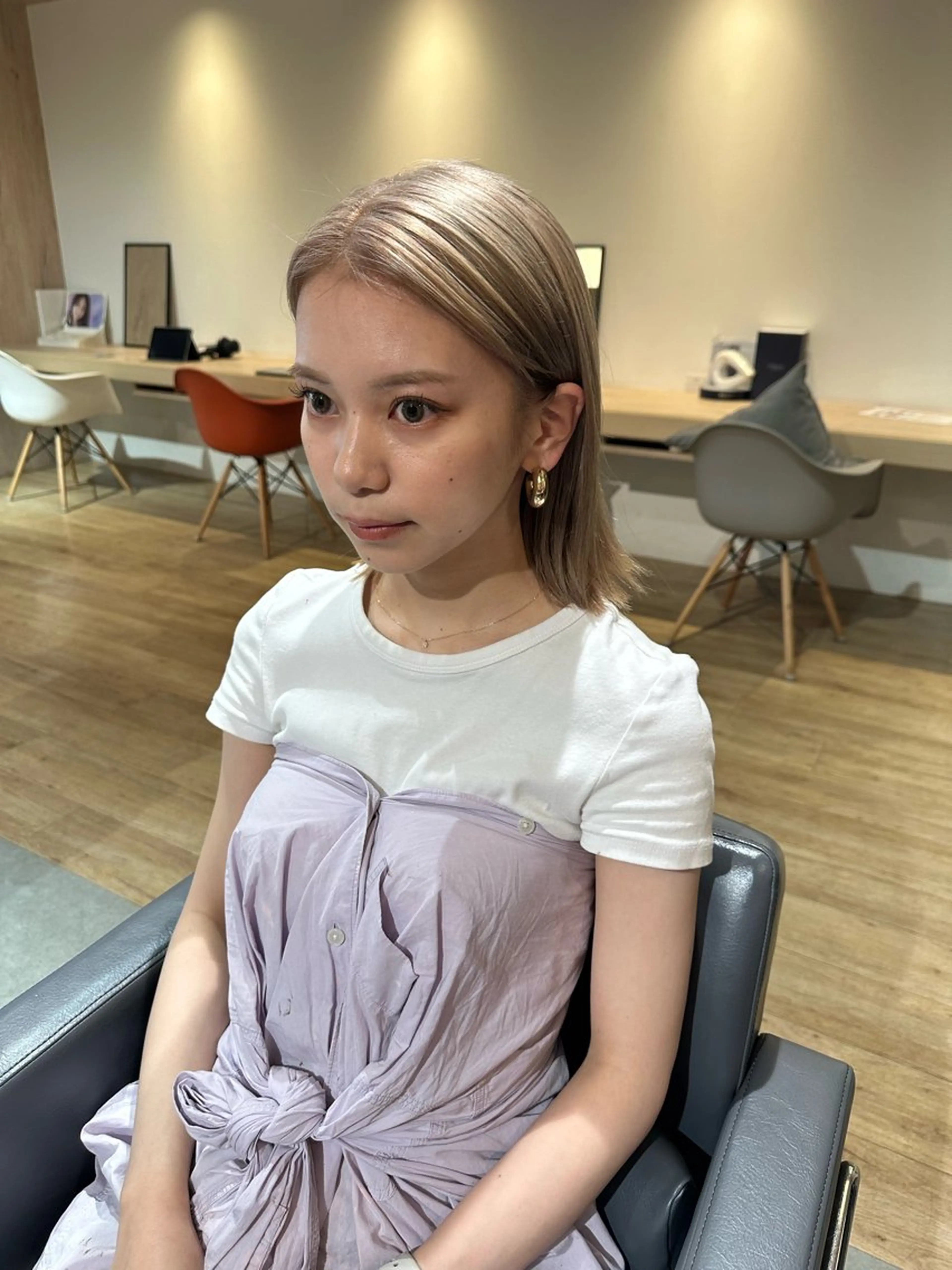 ショート カラー ヘアカラー 美髪・シールエクステ ホソタニリョウコのヘアスタイル