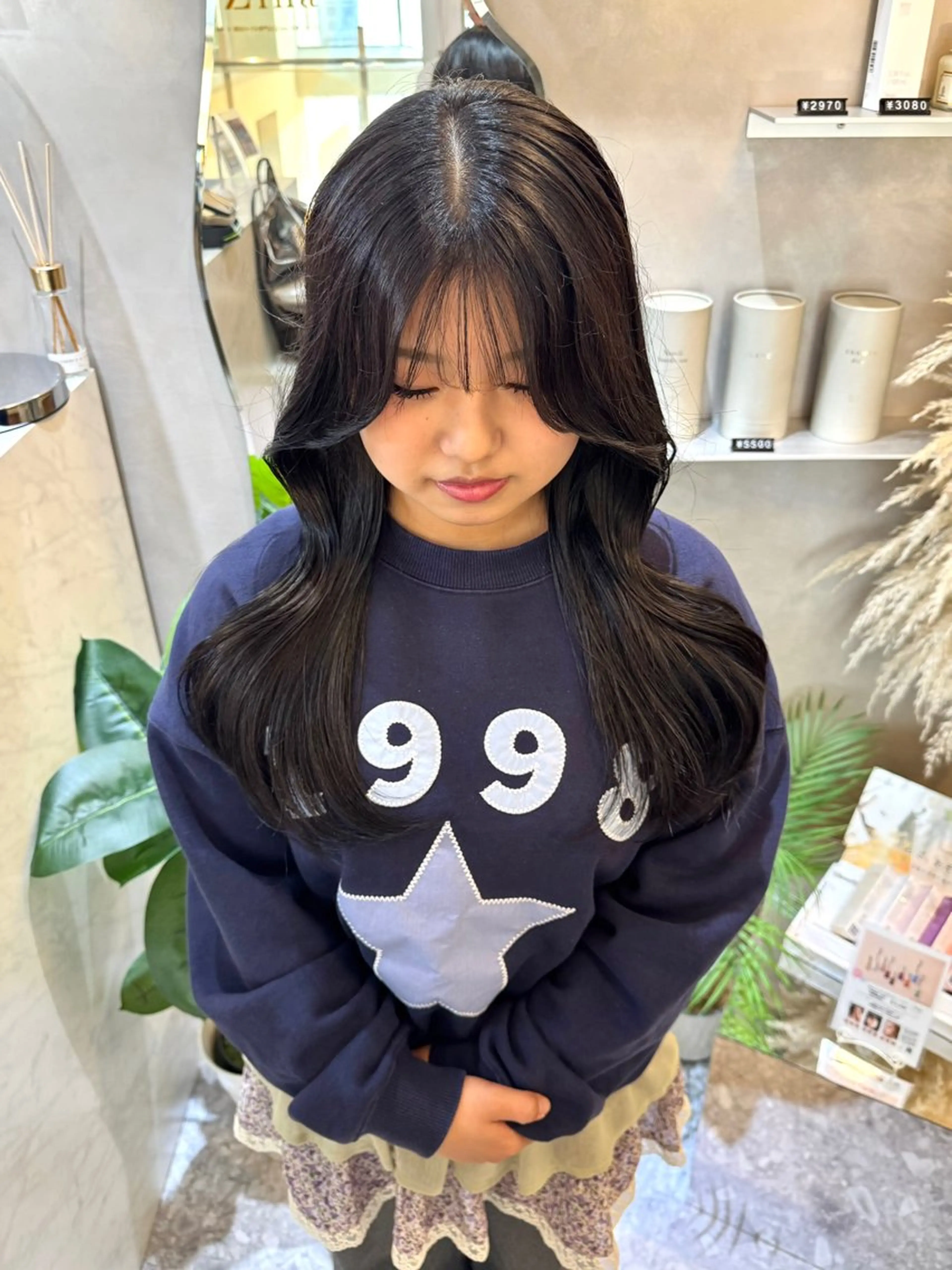 ロング カラー カット ヘアカラー トリートメント 韓国ヘア🇰🇷/ 顔周り/松田光里のヘアスタイル