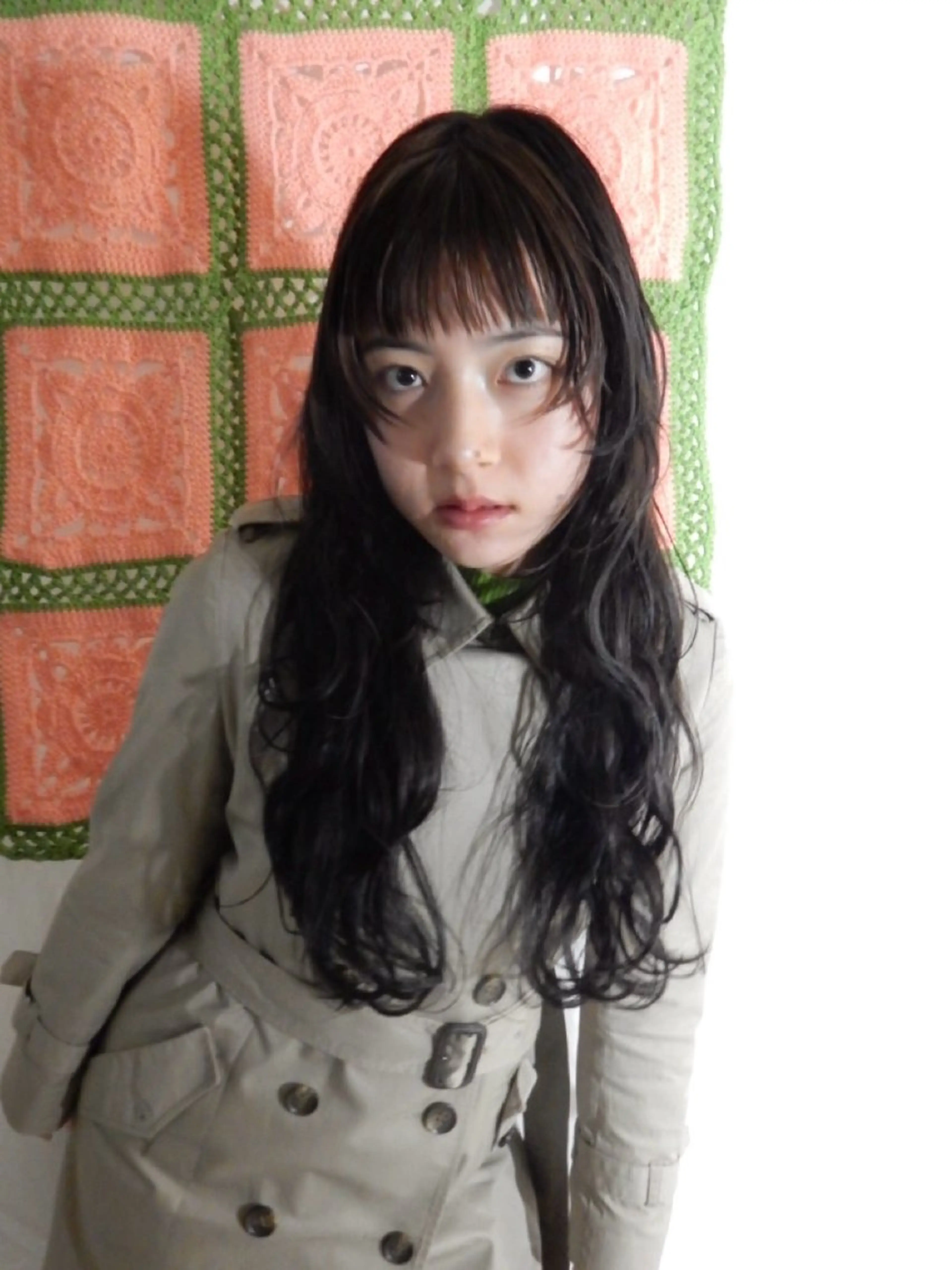 ロング レイヤーカット オン眉 今泉/kai🐇ボブ 似合わせカットのヘアスタイル