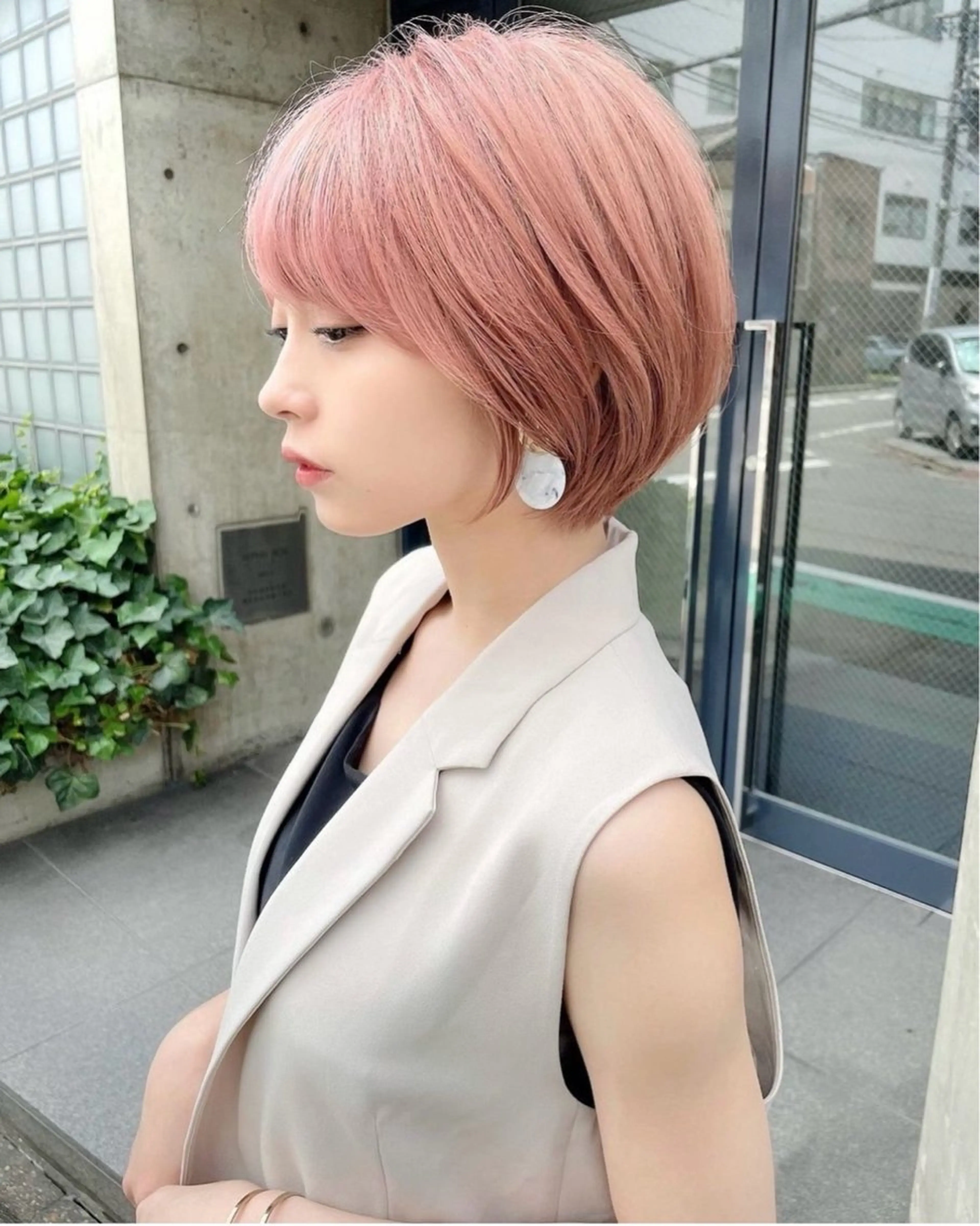 ショート カラー ❤️ブリーチなし💚 ダブルカラー平野実花のヘアスタイル
