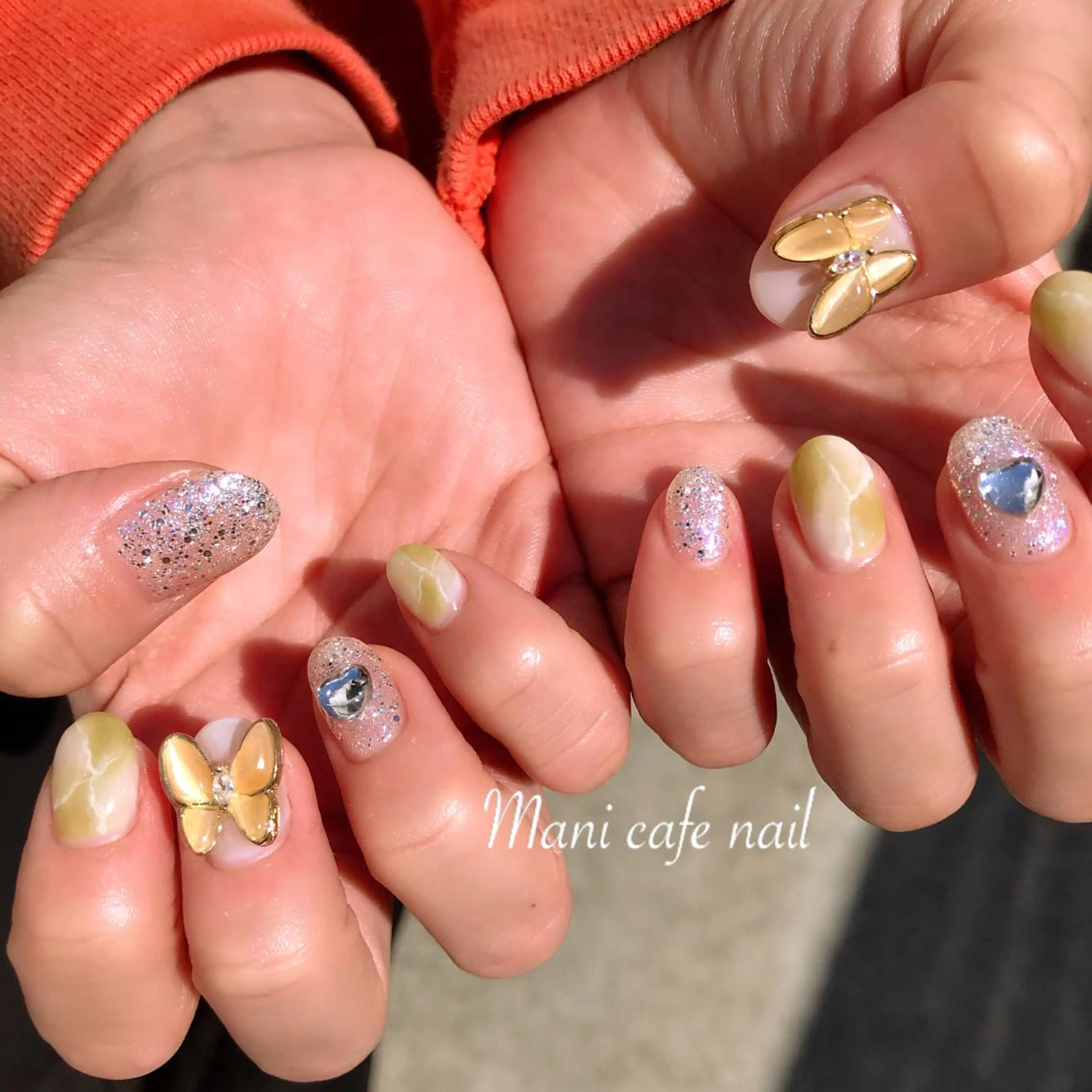 ネイル 持ち込み ハンドネイル Mani cafe nailのネイルデザイン