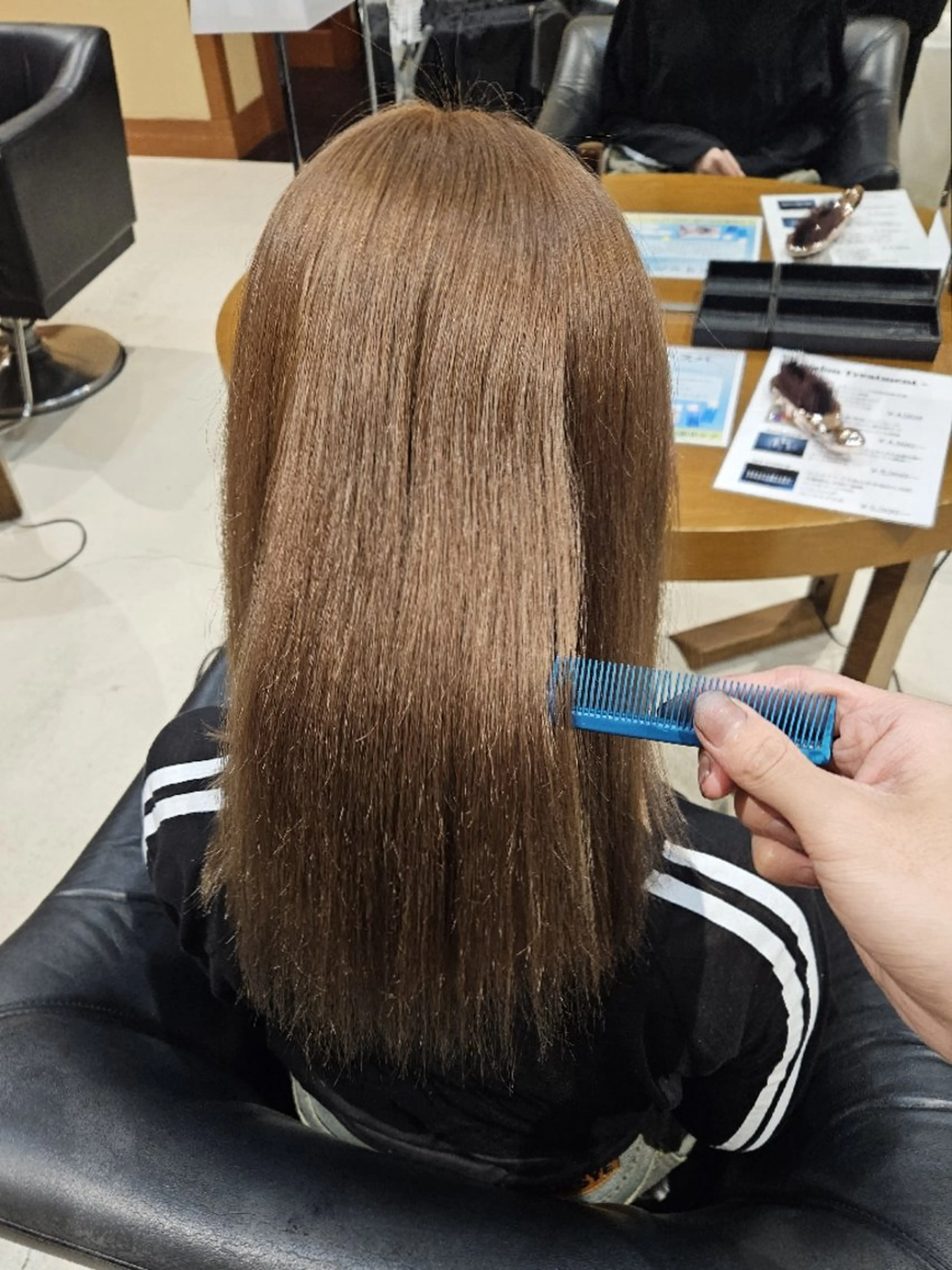 ミディアム 髪質改善 縮毛矯正 馬野郁土 Uhair 本山店のヘアスタイル