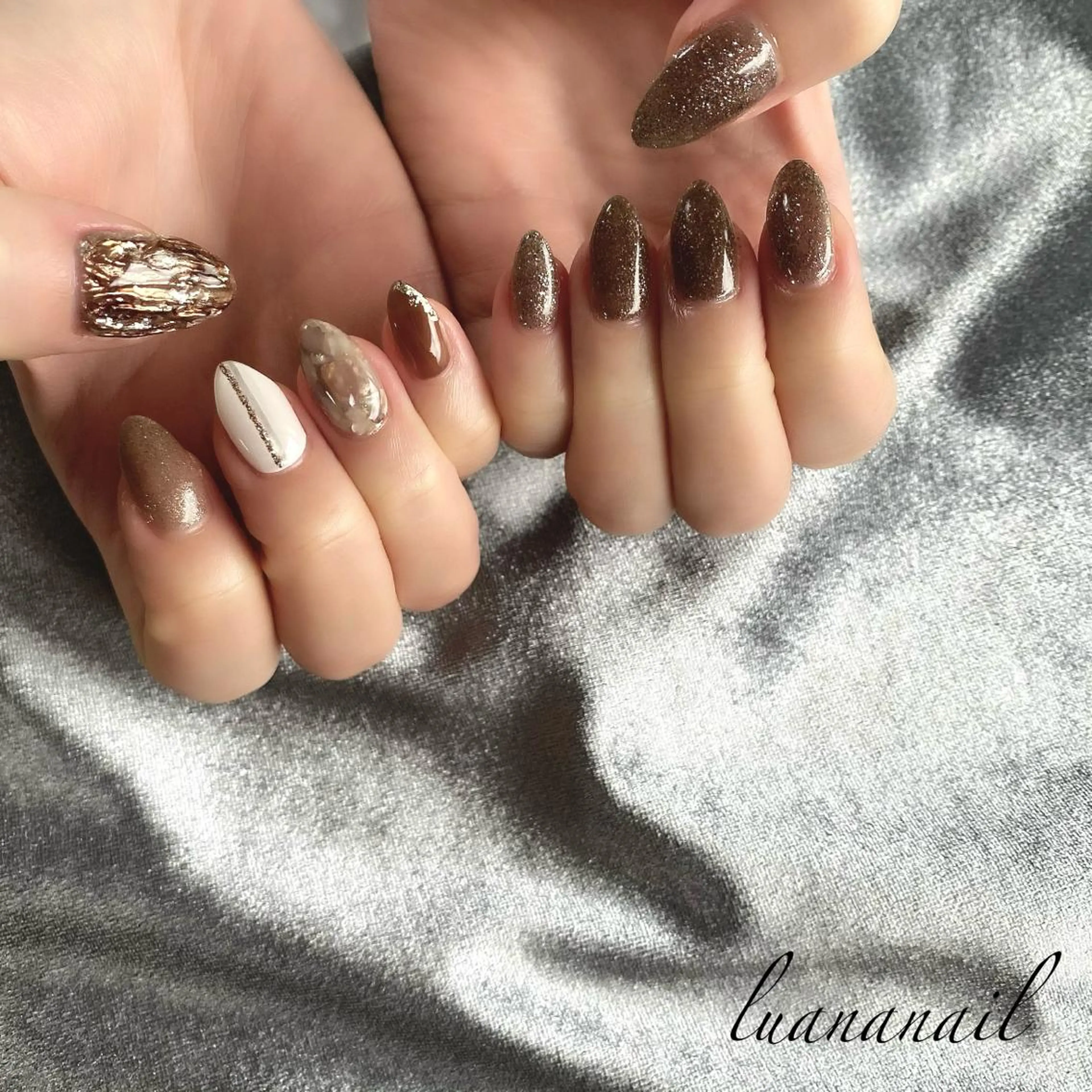 ネイル ラメ(グリッター) ハンドネイル luana nailのネイルデザイン