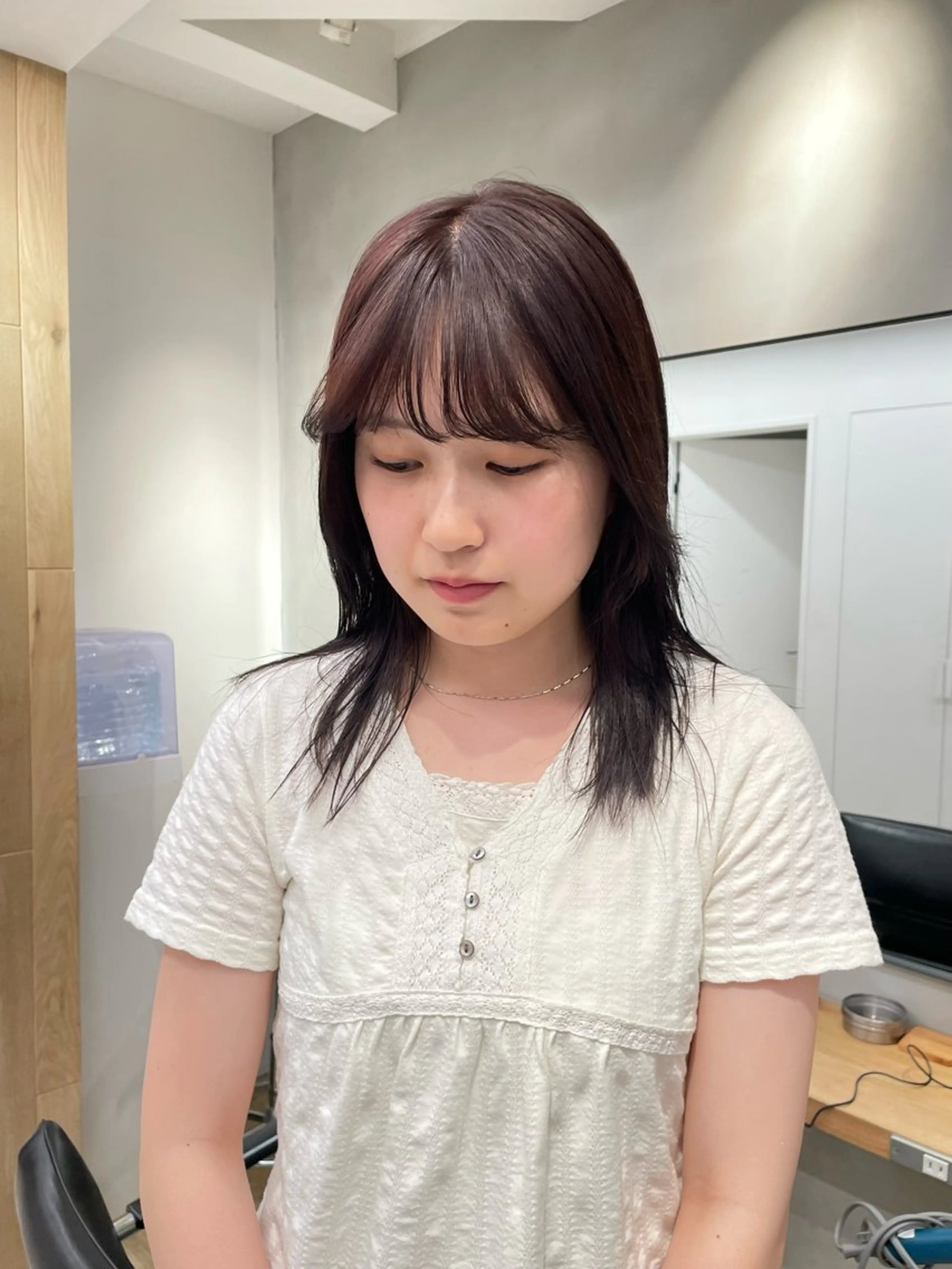 ミディアム 盛れる透明感カラー・ momokaのヘアスタイル