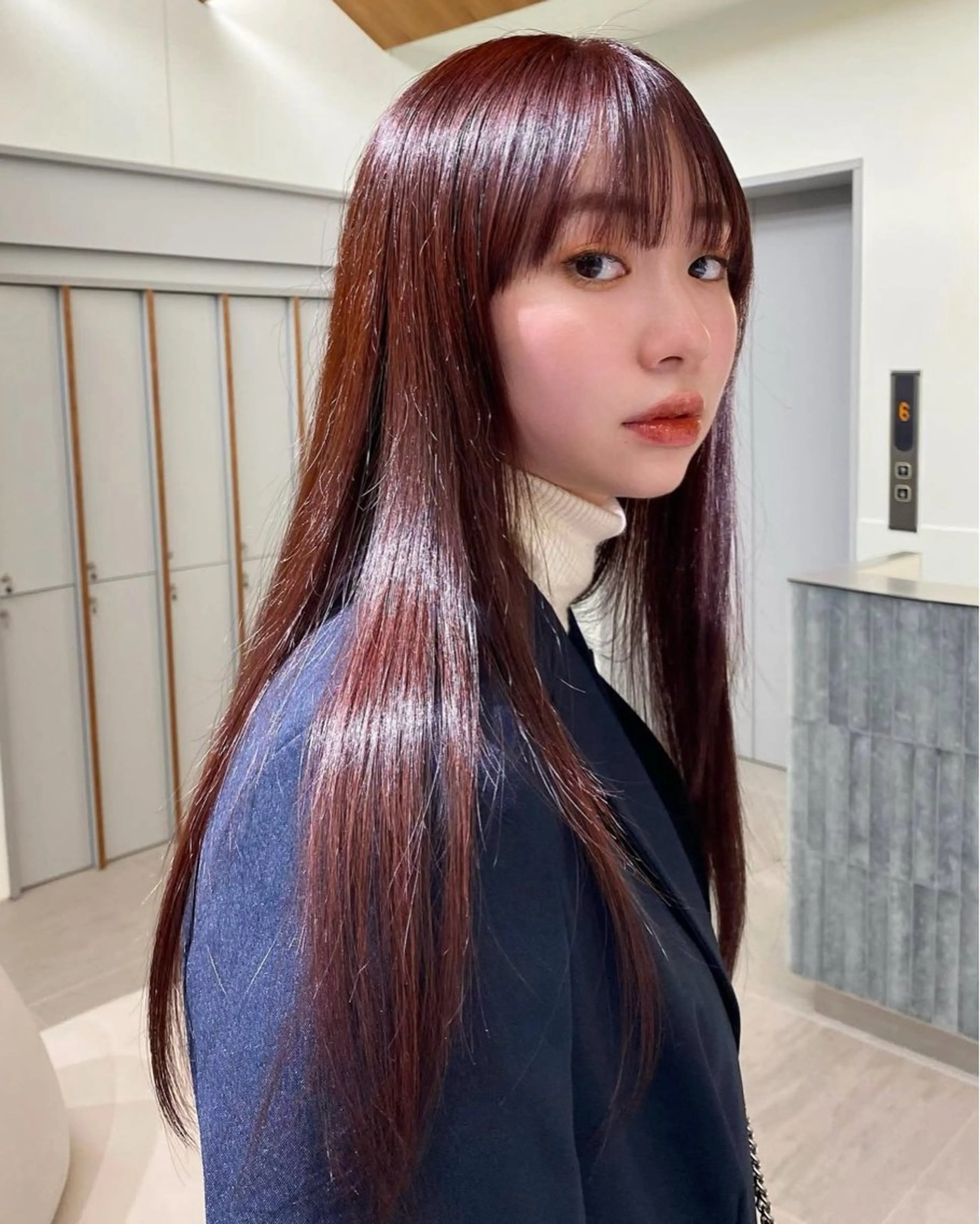 ロング カラー 透明感カラー カット ヘアカラー レイヤーカット/暖色 カラー/mao🎀のヘアスタイル