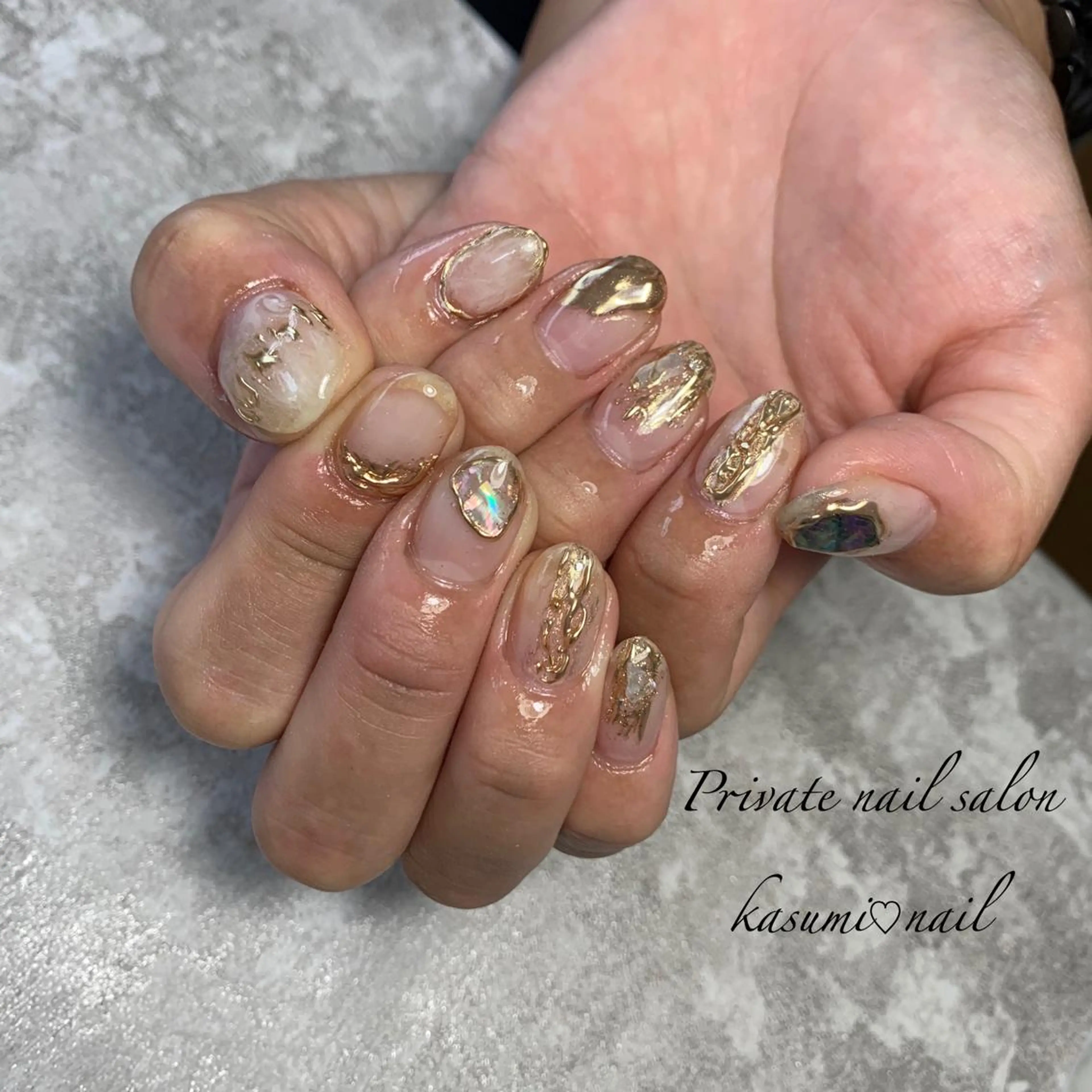 ネイル アートネイル フットネイル ジェルネイル マグネットネイル 大理石ネイル(マーブル) KASUMI♡ Nailのネイルデザイン