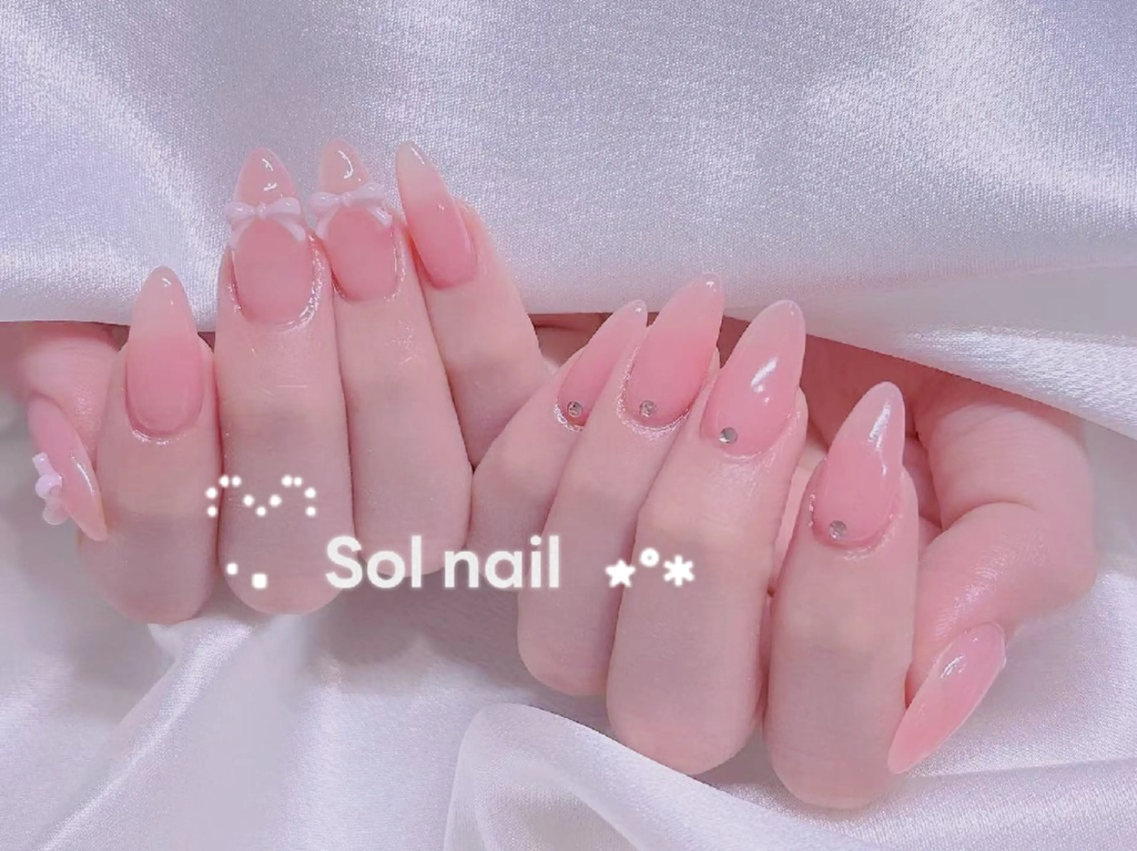 ネイル ストーンネイル ハンドネイル Sol Nail ミネのネイルデザイン