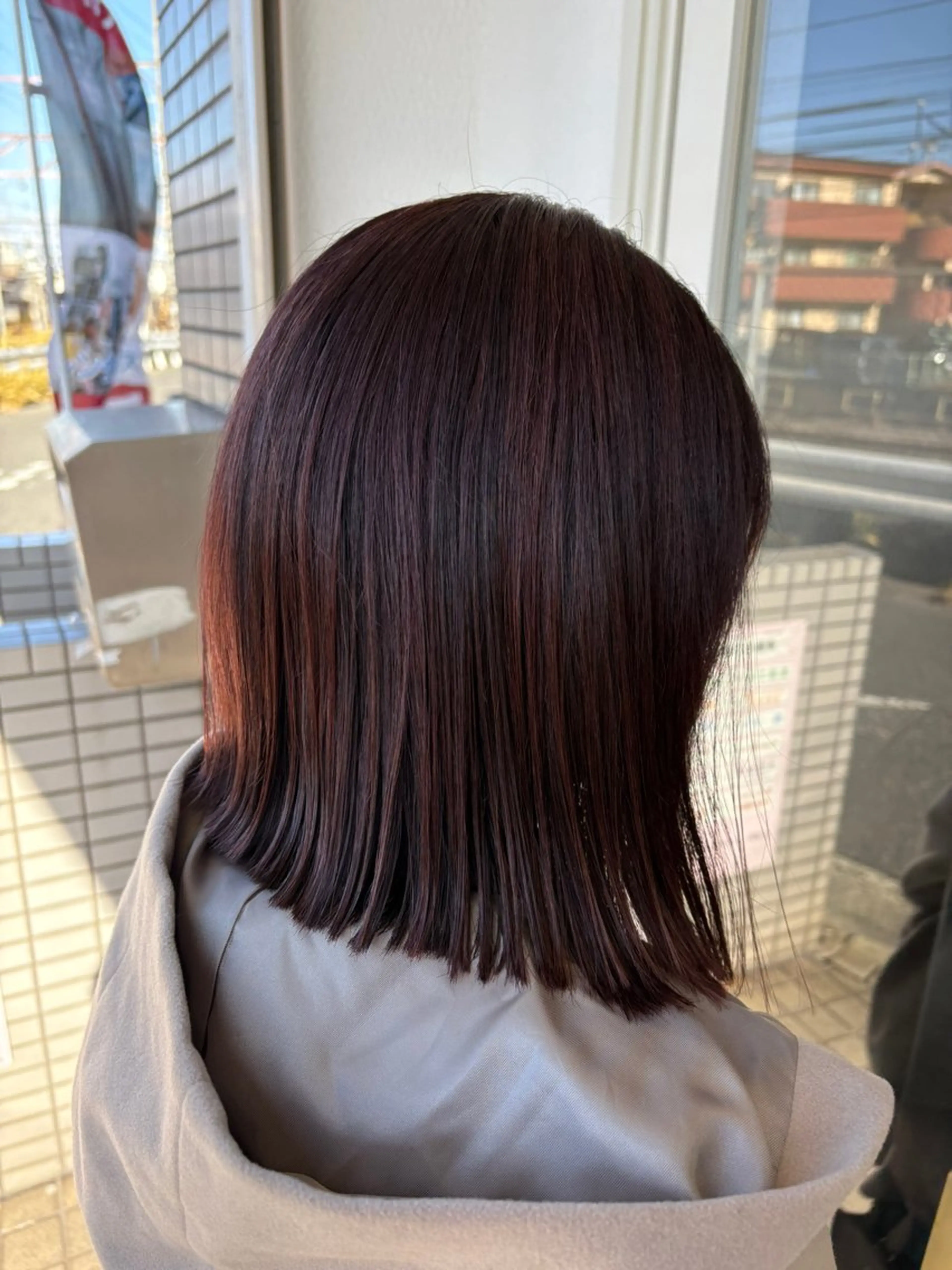 ミディアム レッドブラウン ヘアカラー haku【津久野店】 ERIKAのヘアスタイル