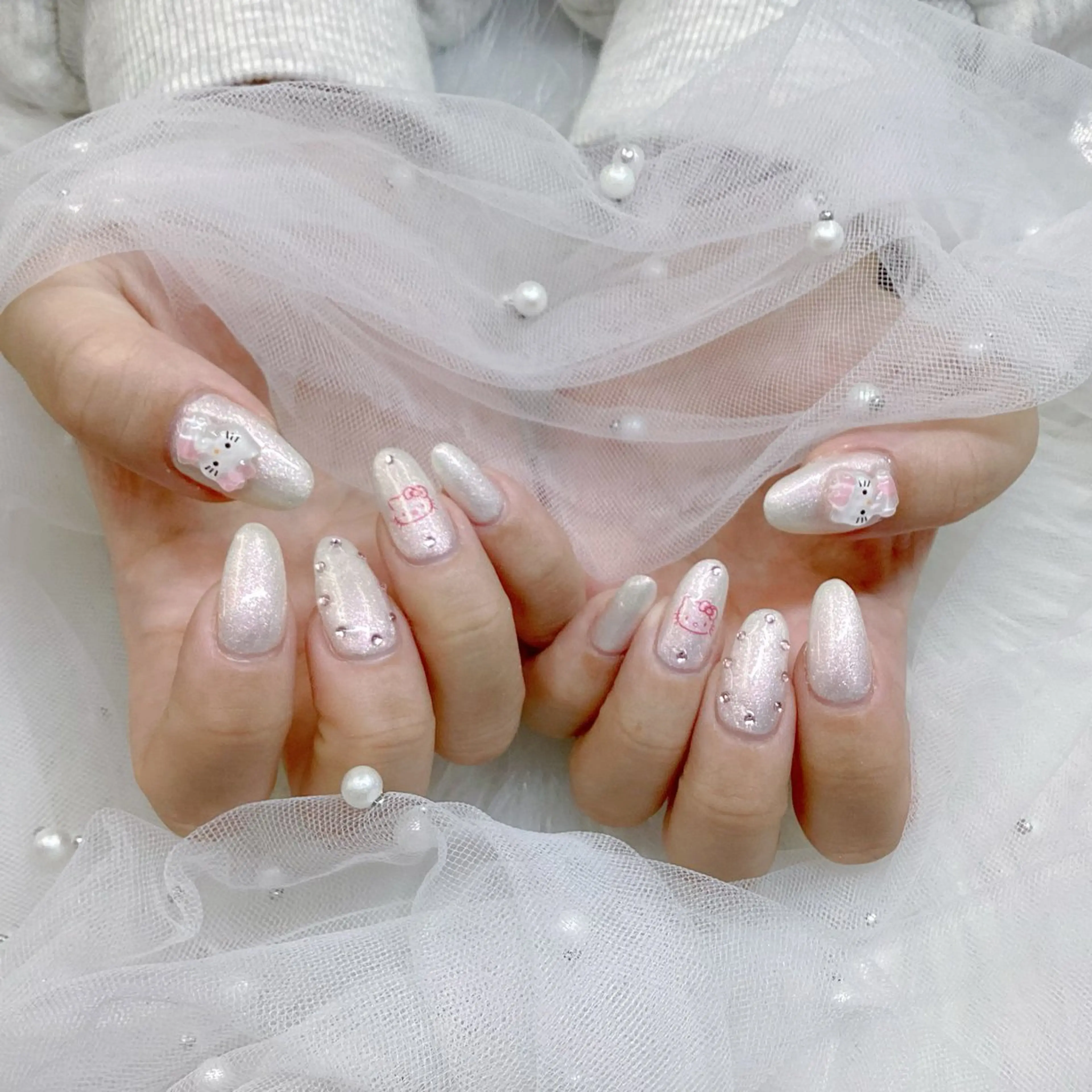 ネイル パーツ全部¥110 サロンミミのネイルデザイン