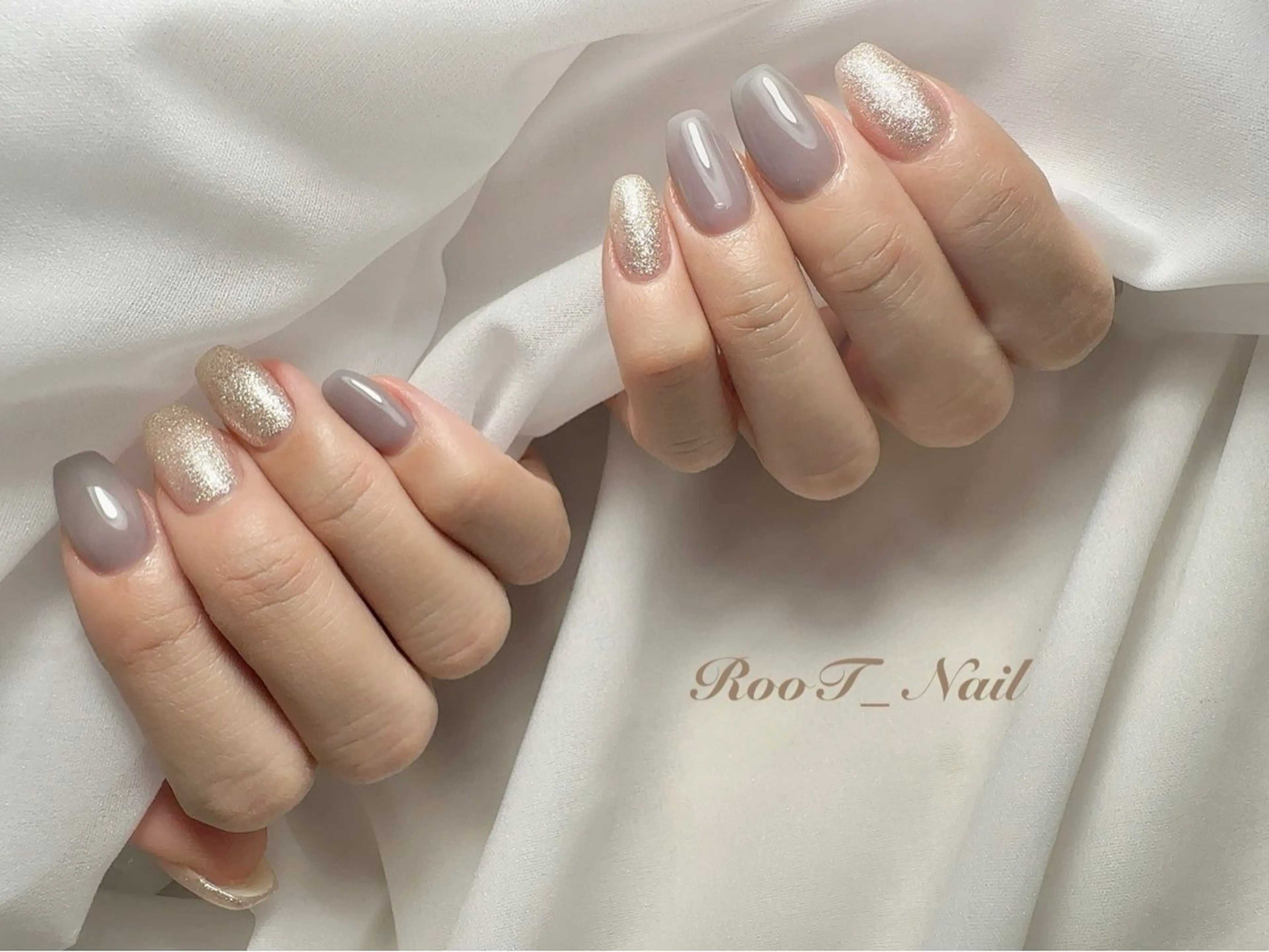 ネイル ラメ(グリッター) ハンドネイル RooT Nailのネイルデザイン