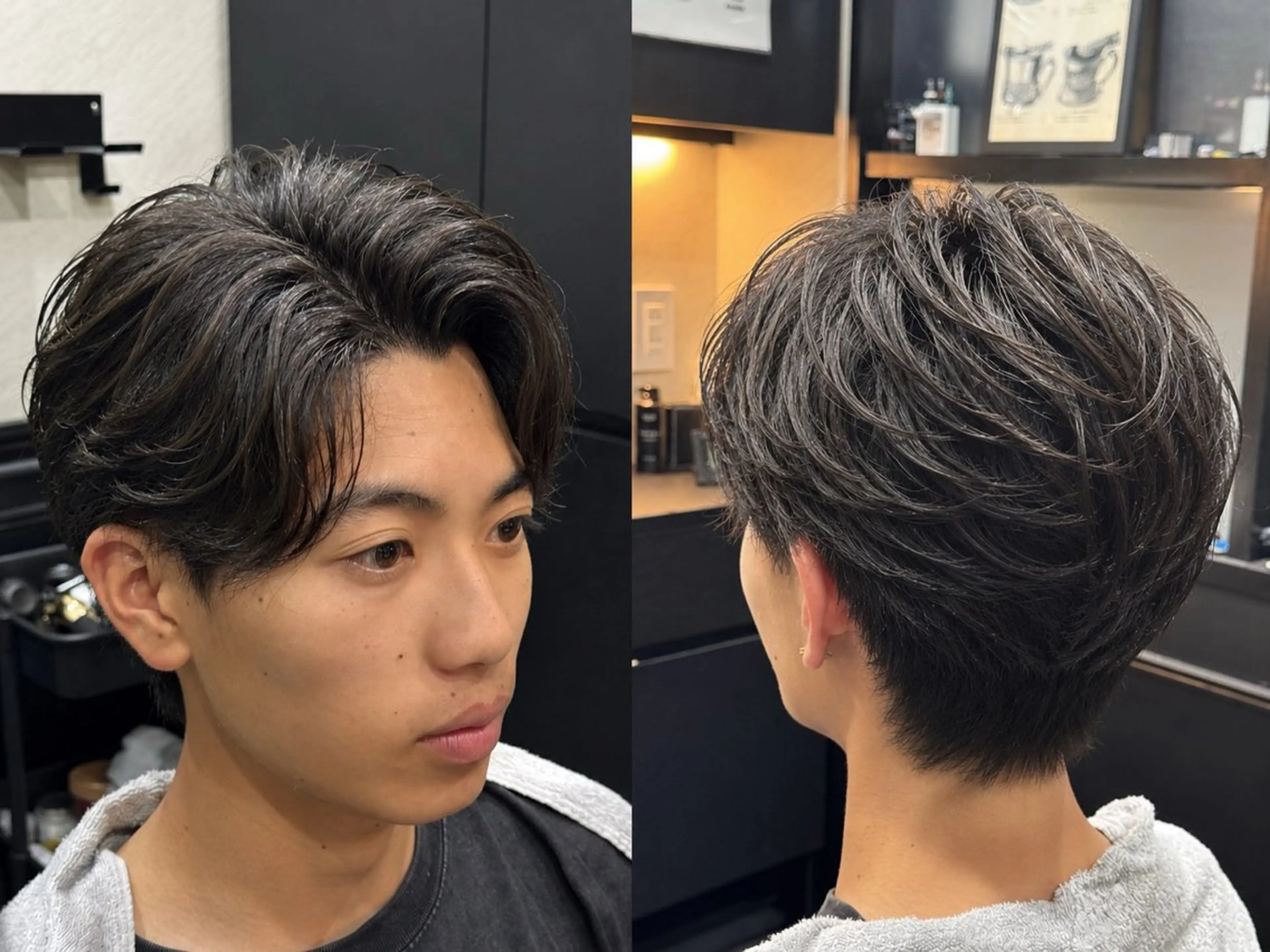 ミディアム カット 有田 光輝のヘアスタイル