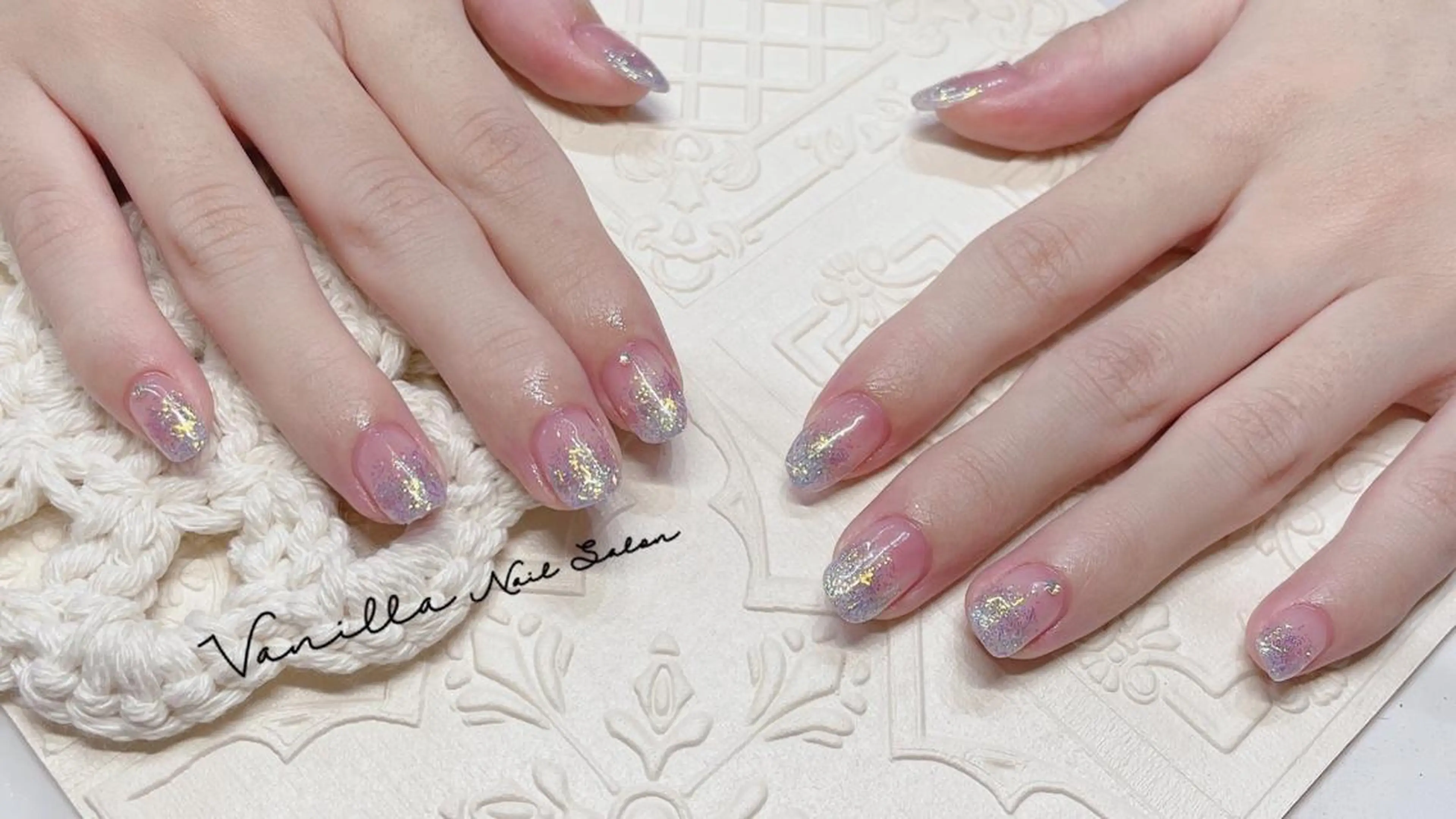 ネイル グラデーション キラキラネイル ラメ(グリッター) ラメグラデーション ハンドネイル Vanilla nail salonのネイルデザイン