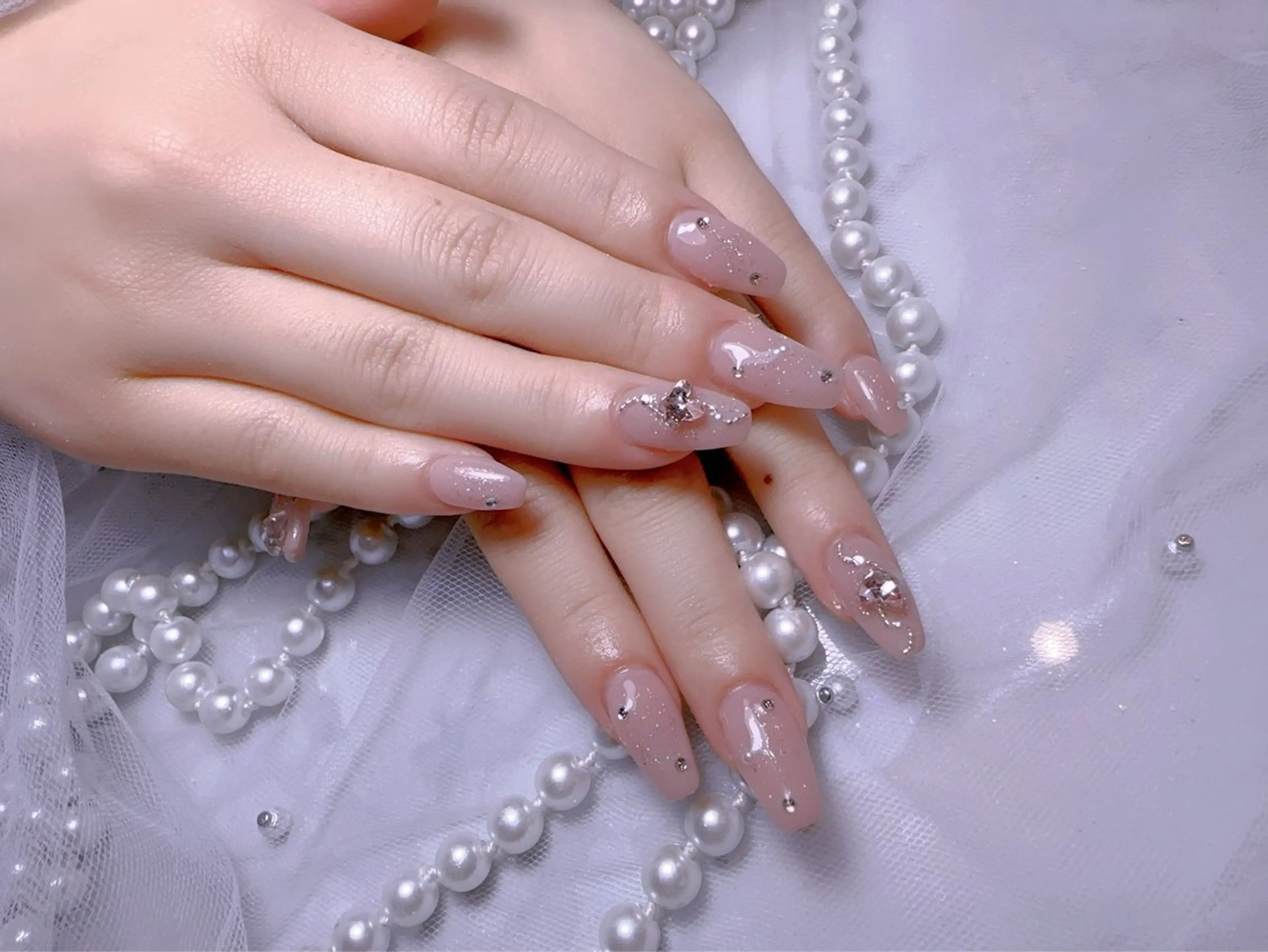 ネイル 長さ出し ネイルチップ ワンホンネイル ハンドネイル You&Me Miyuのネイルデザイン