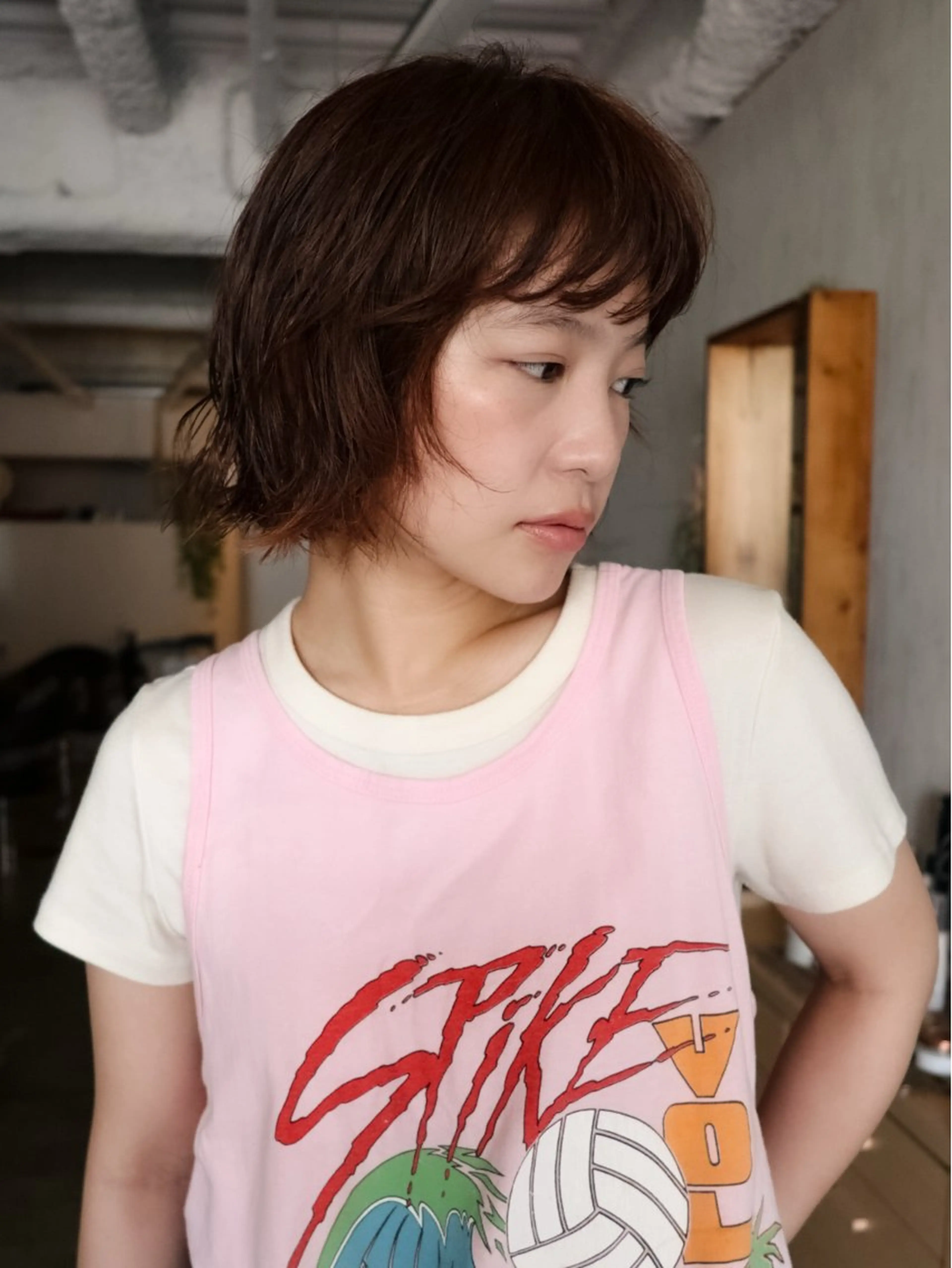 ショート kiji所属・kiji NAHO/ パーマ／久屋大通のヘアスタイル