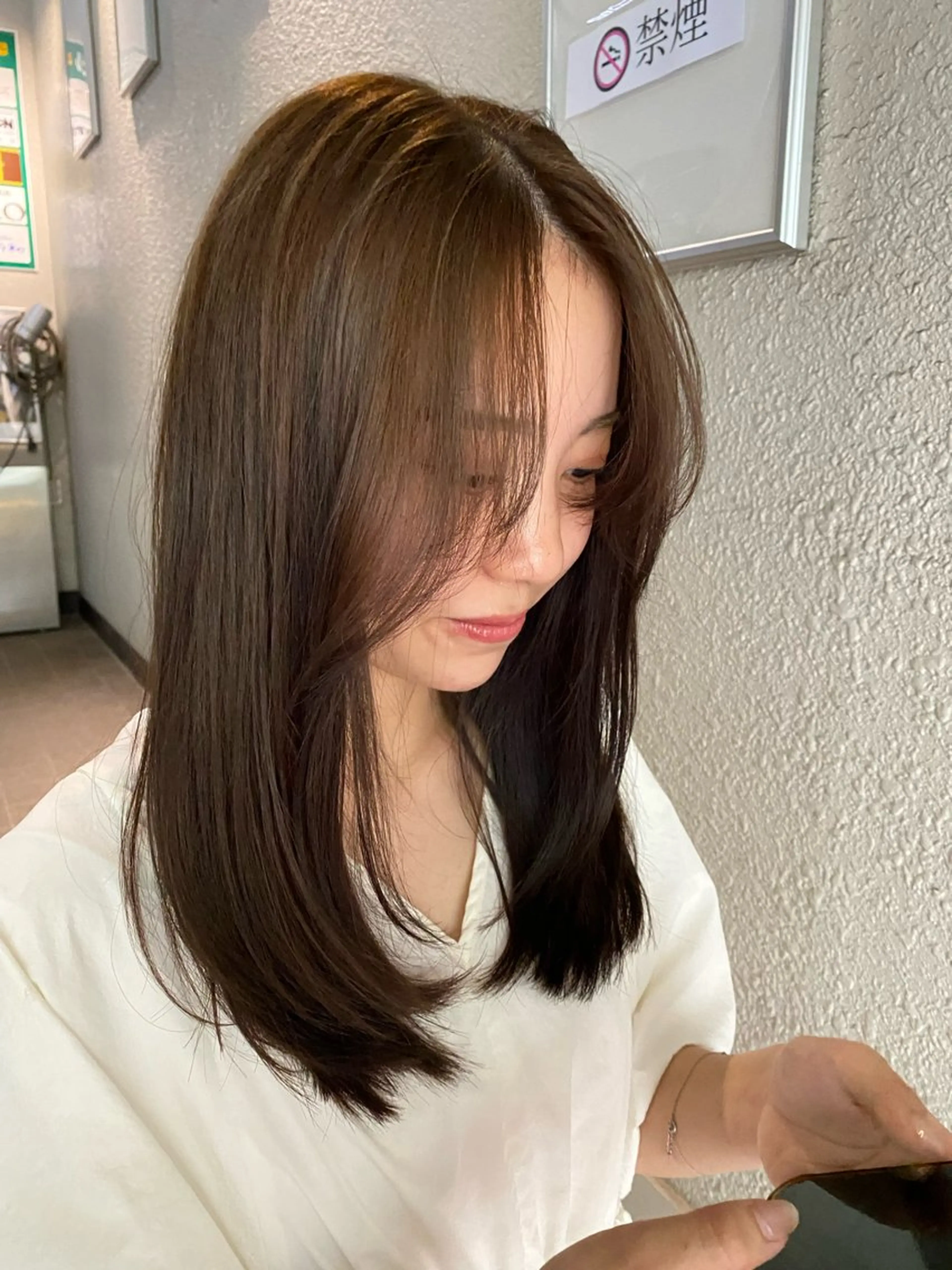 ロング カラー カット ヘアカラー ナチュラルヘア🫧 ナナミのヘアスタイル