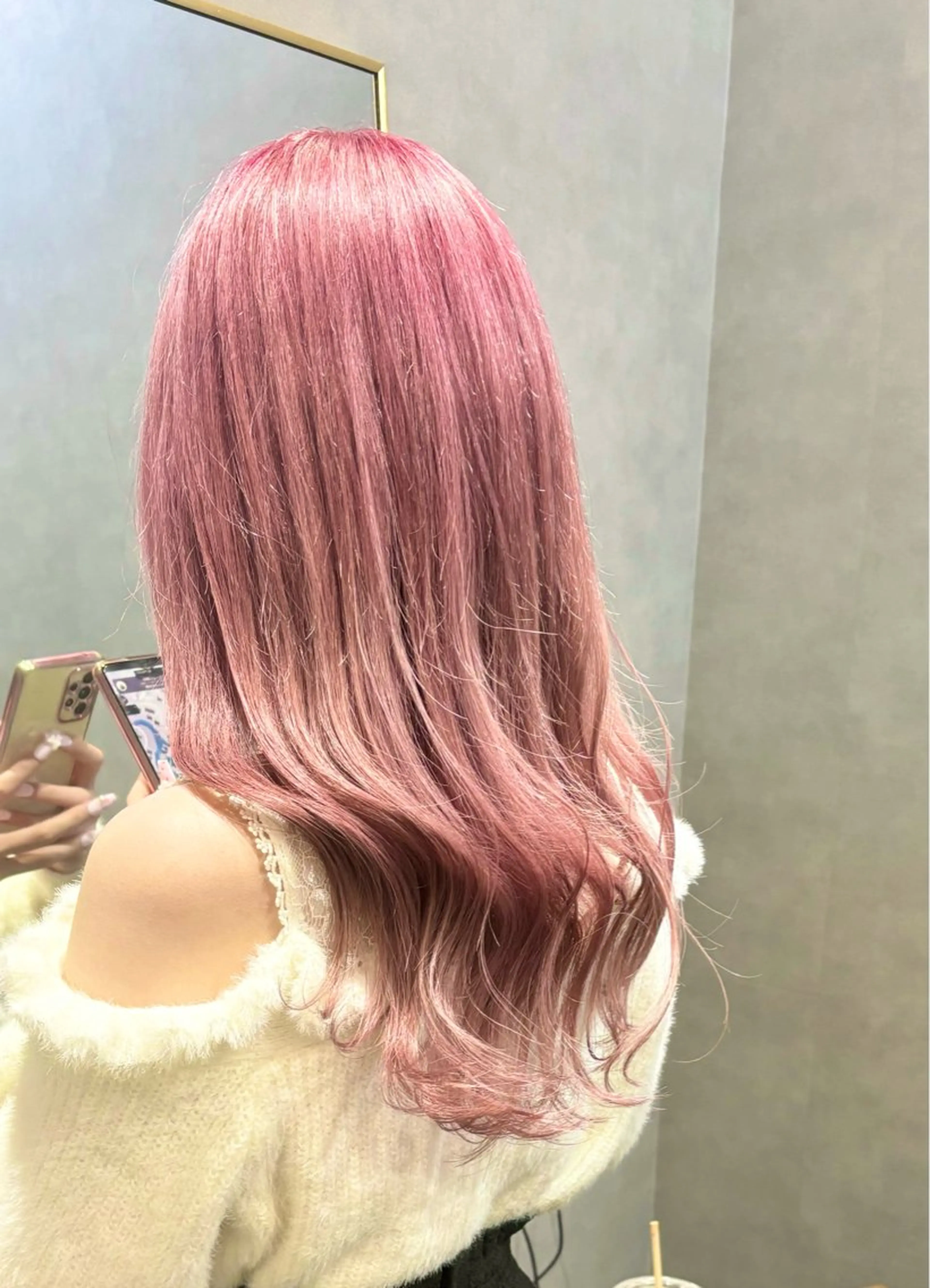 ロング カラー ベージュカラー ピンクカラー ヘアカラー 似合わせカット🌼 やまかわ まなみ🌼のヘアスタイル