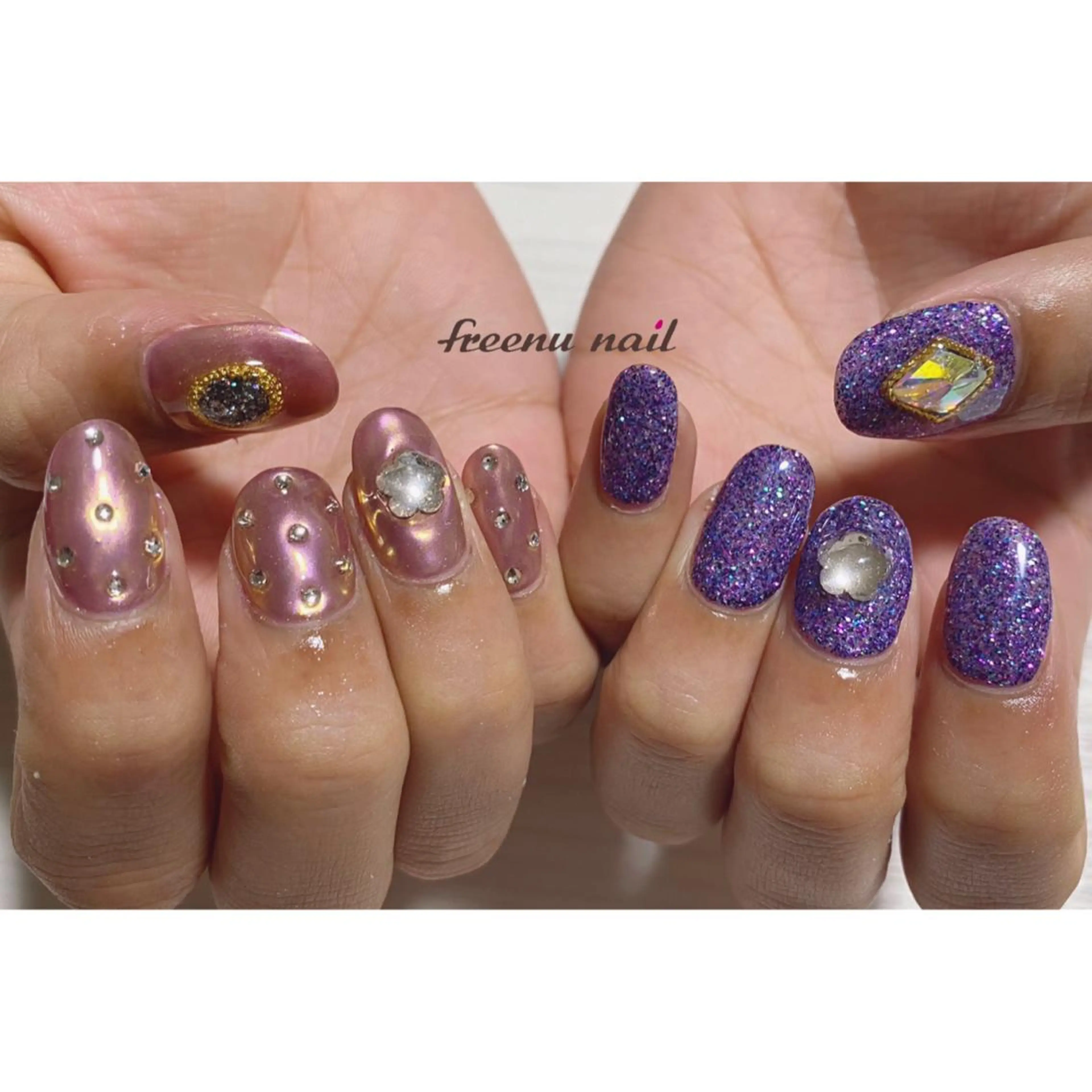 ネイル ミラーネイル freenu nail【24H】のネイルデザイン