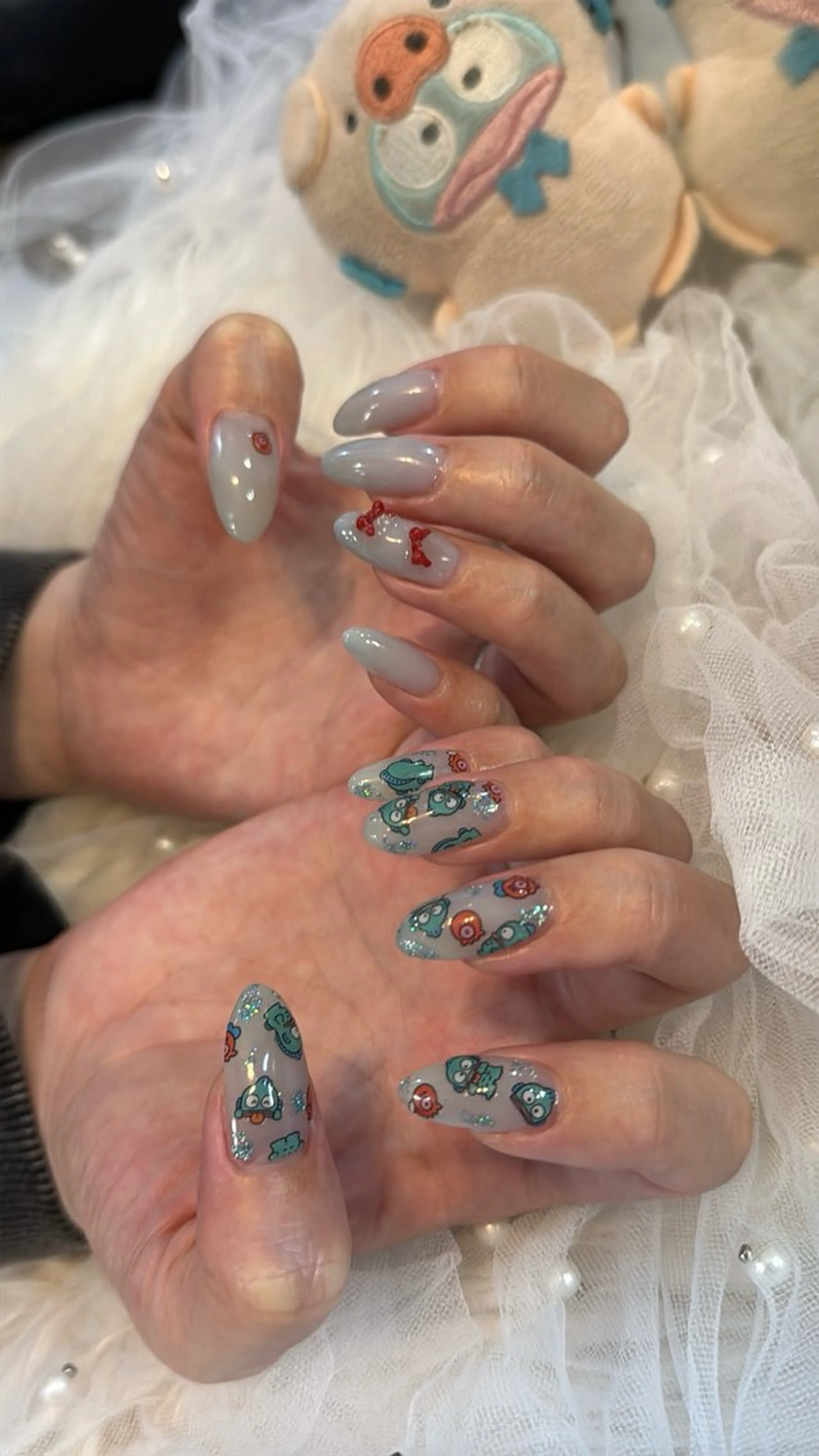 ネイル フラッシュネイル フラッシュマグ フットネイル フレンチネイル 韓国ネイル ハンドネイル SAKU nail 作島茜のネイルデザイン
