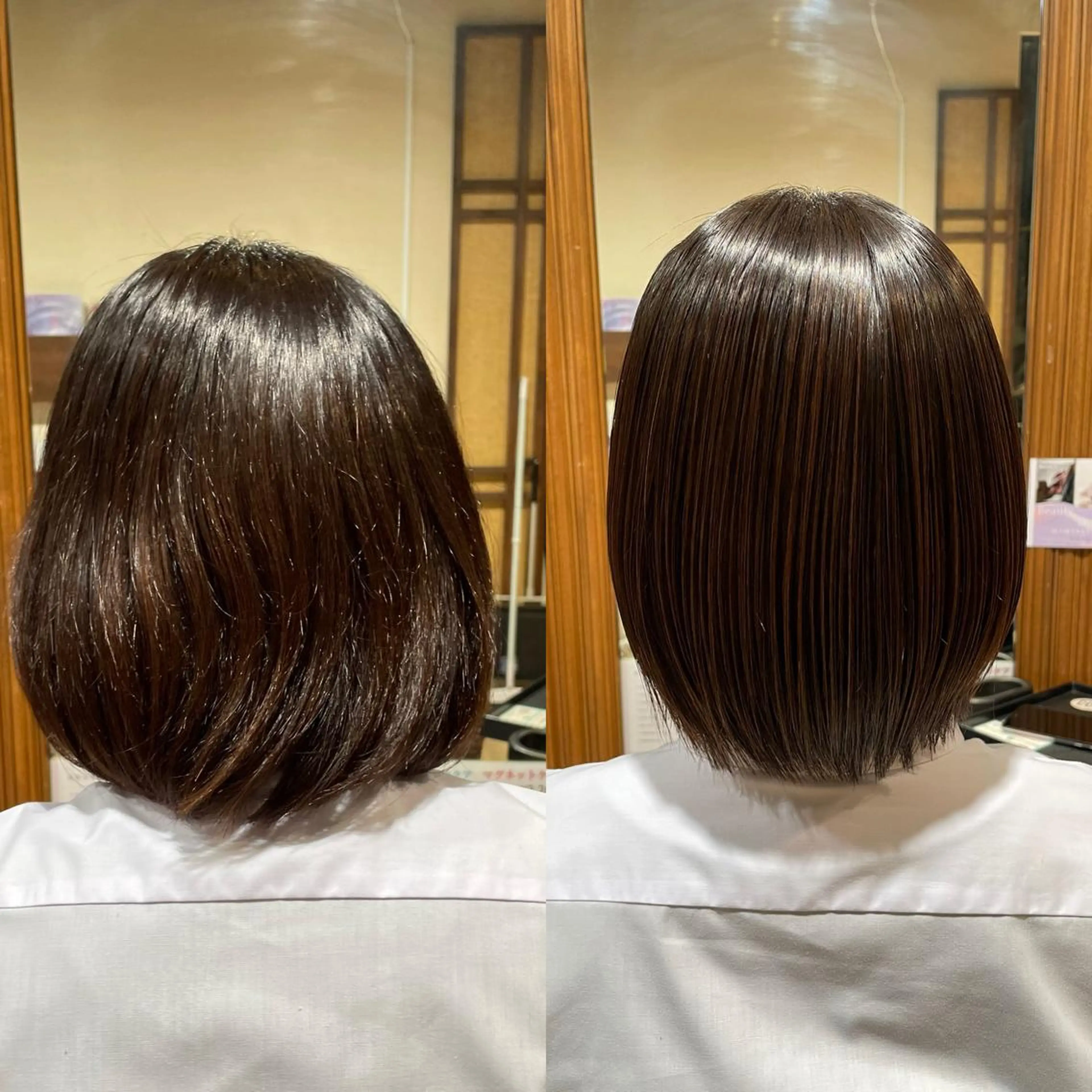 ミディアム 縮毛矯正 イルミナカラー/レイ ヤーカット/三好春奈のヘアスタイル