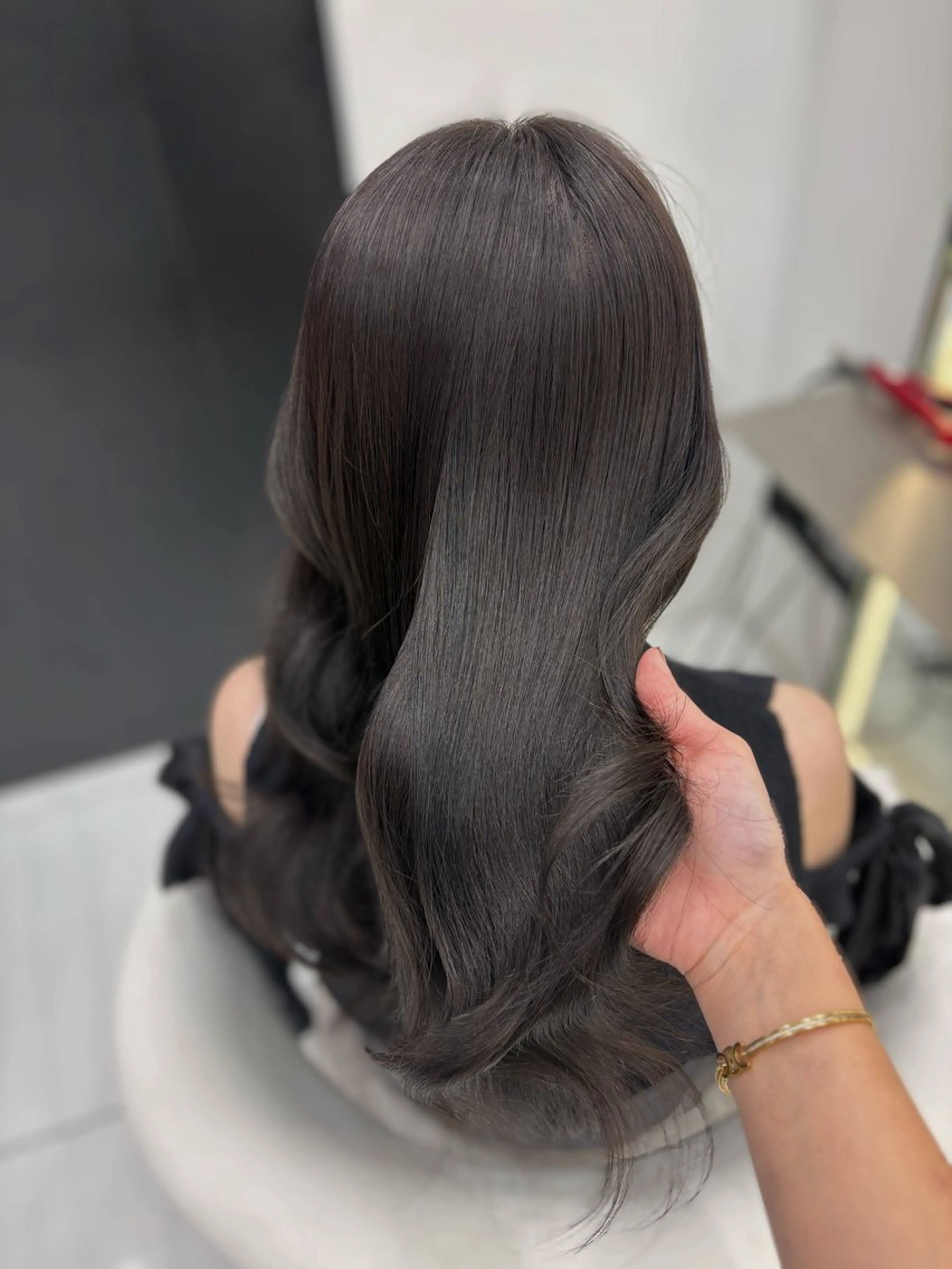 ロング カラー カット ヘアカラー トリートメント 新宿/韓国ヘア 中明度カラー/かやのヘアスタイル