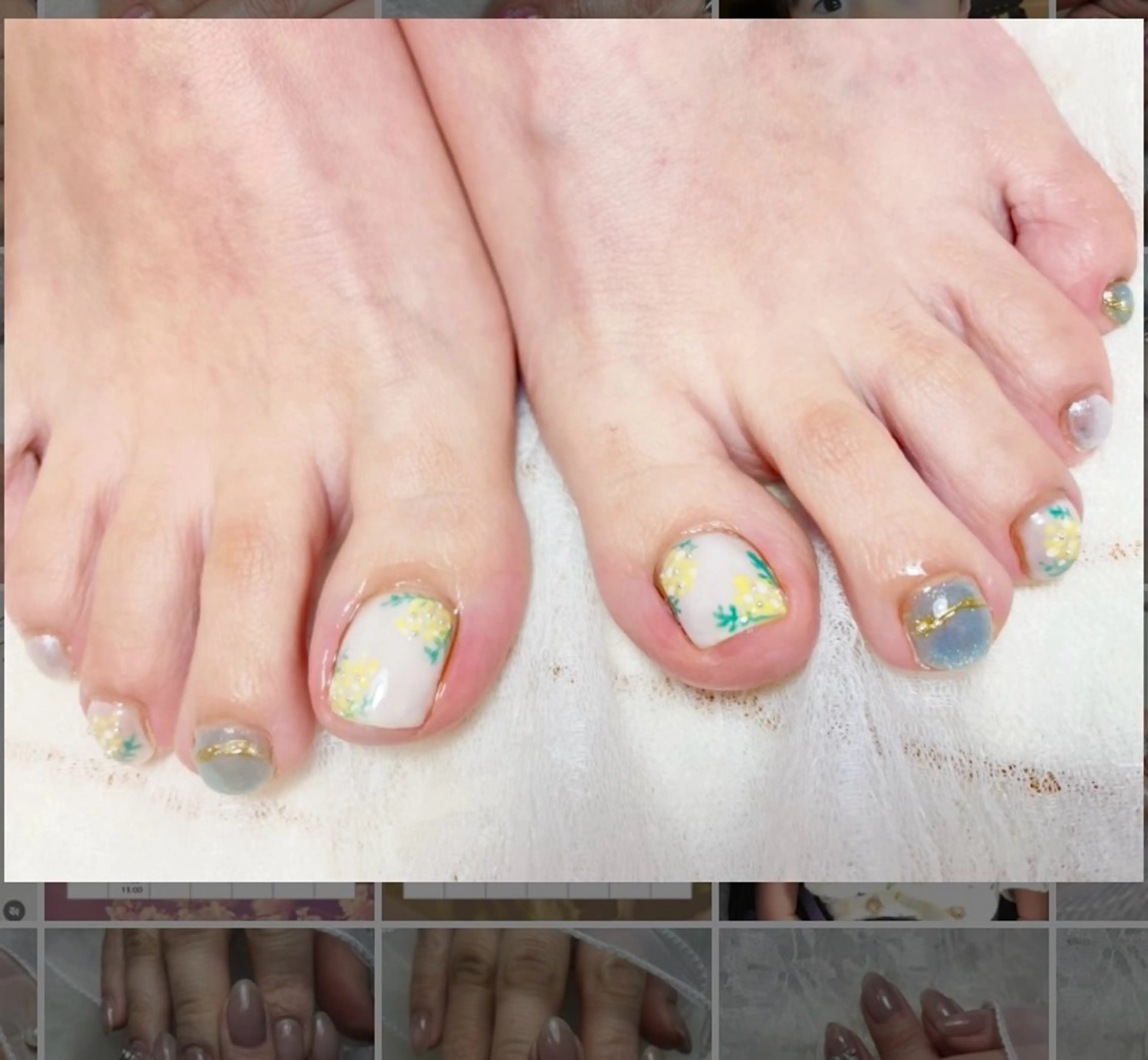 ネイル フットネイル ジェルネイル マグネットネイル フットネイル nail salon Libertyのネイルデザイン