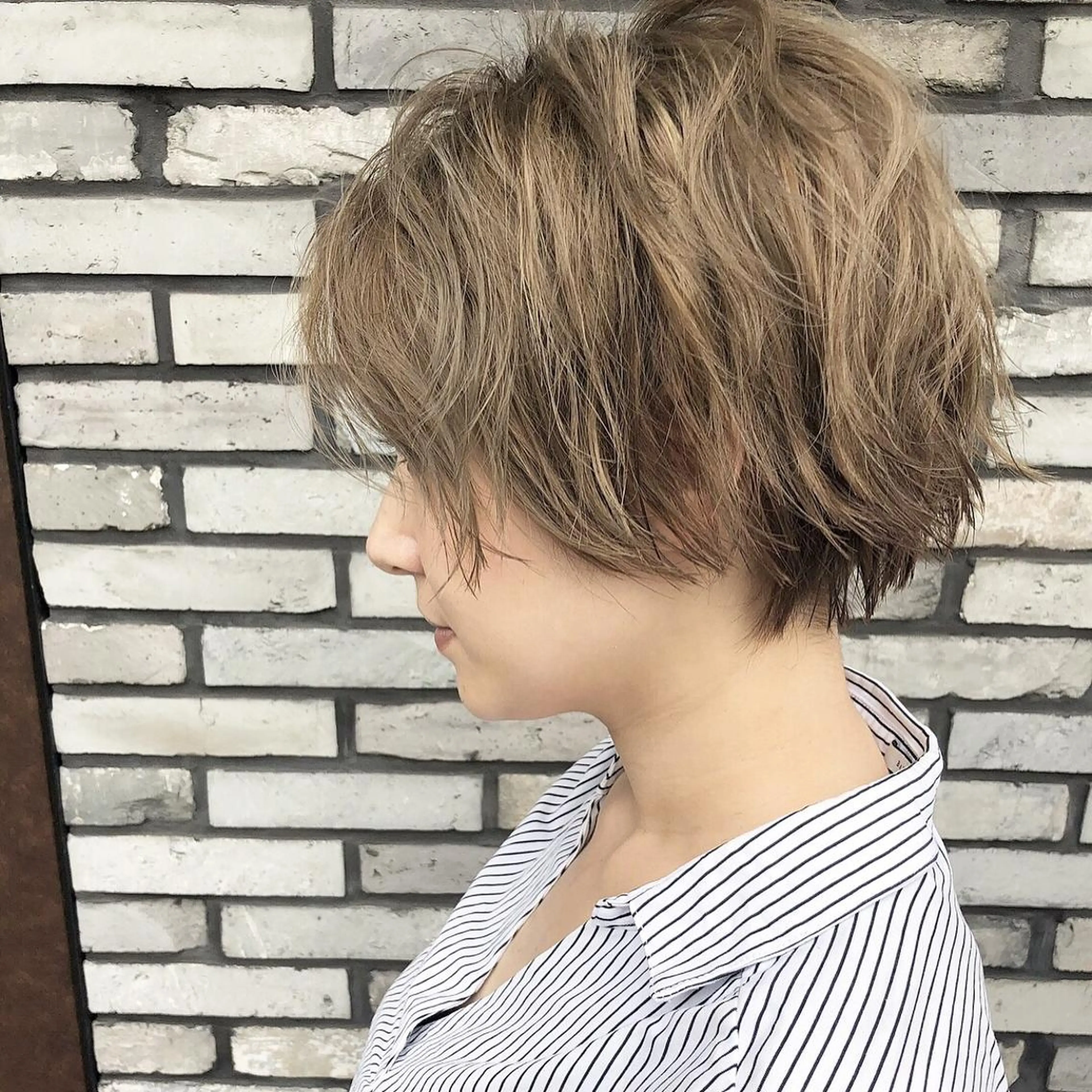 ショート カラー パーマ ショートヘア カット ヘアカラー 上新庄NO1髪質改善 See.店長深田強のヘアスタイル