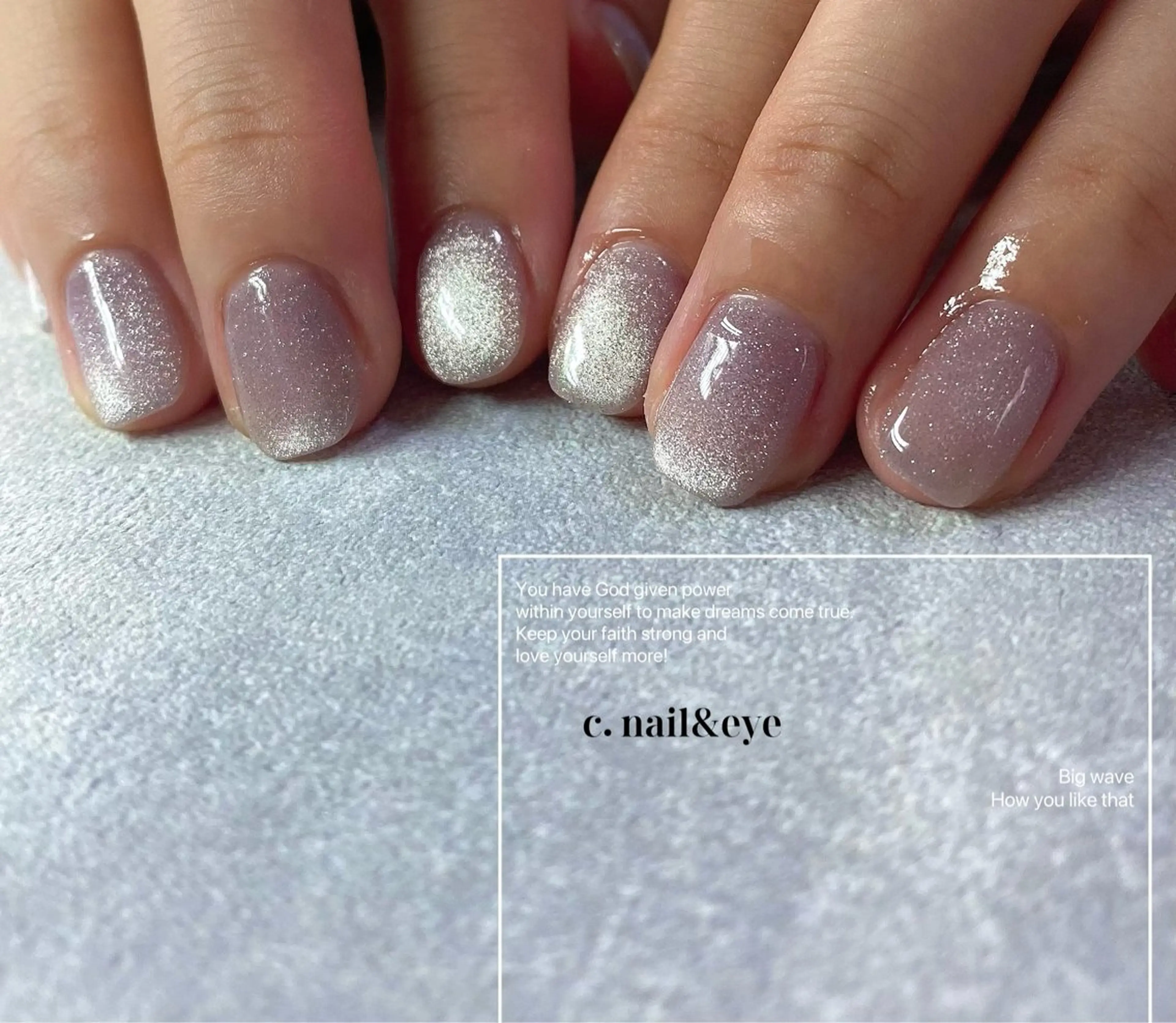 ネイル フラッシュネイル フレンチネイル 氷ネイル・うるうるネイル マグネットネイル ハンドネイル C.Nail &Eye筑紫駅のネイルデザイン