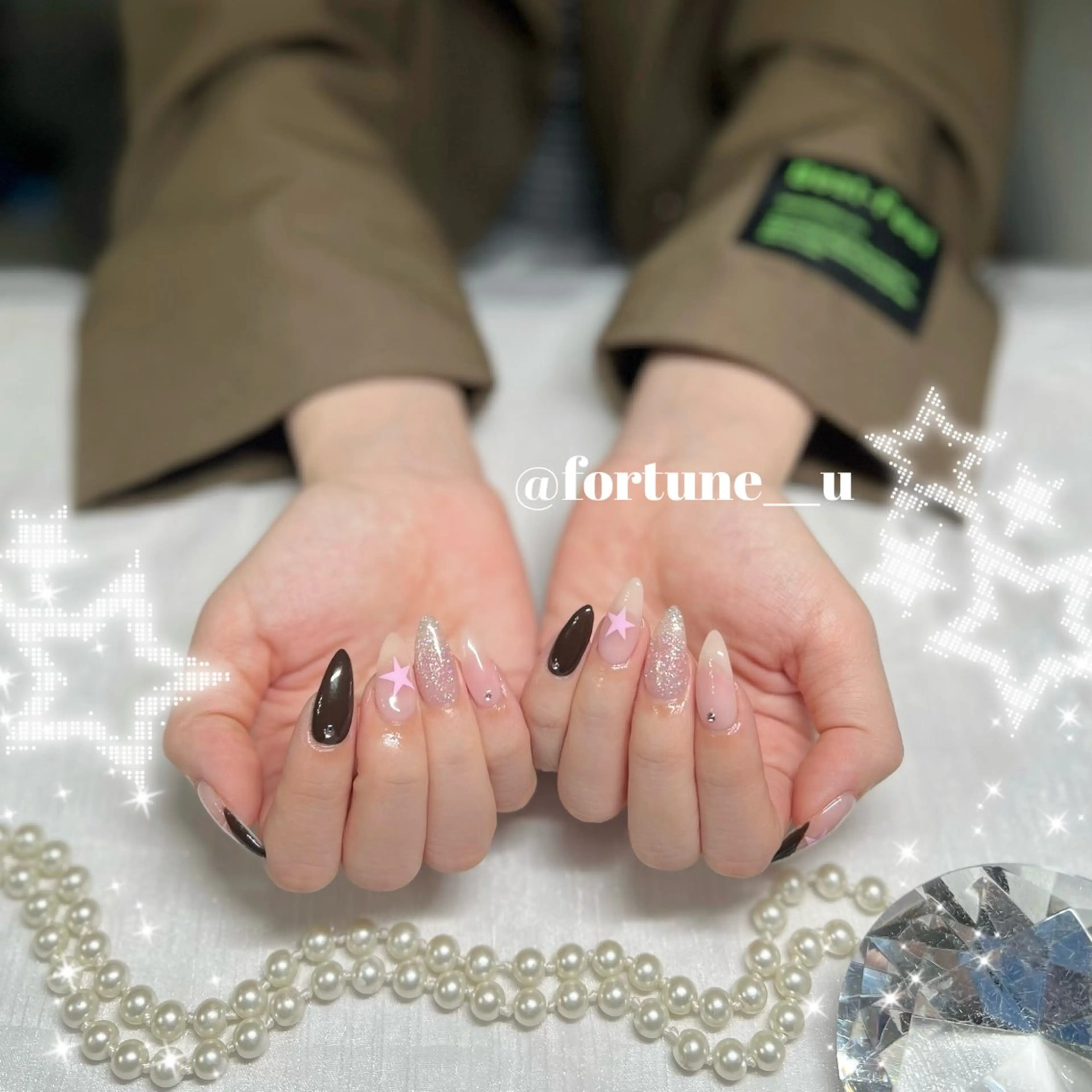 ネイル ガーリー 韓国ネイル 持ち込み ワンホンネイル ハンドネイル 💜4/14空✩.* Yuuna💜のネイルデザイン