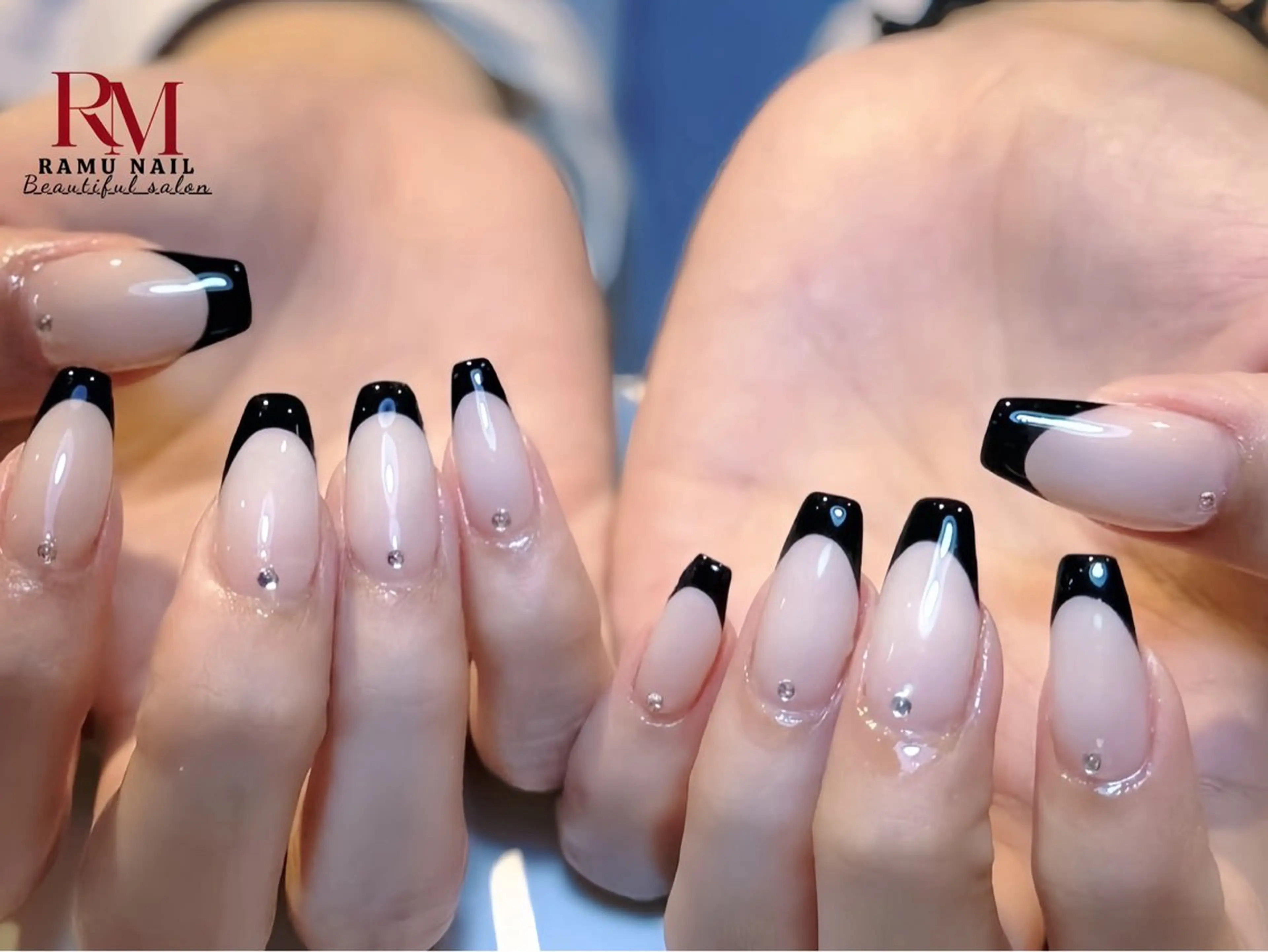 ネイル キラキラネイル マグネットネイル ミラーネイル ピンク ストーンネイル ハンドネイル RAMU Nail 恵比寿店のネイルデザイン