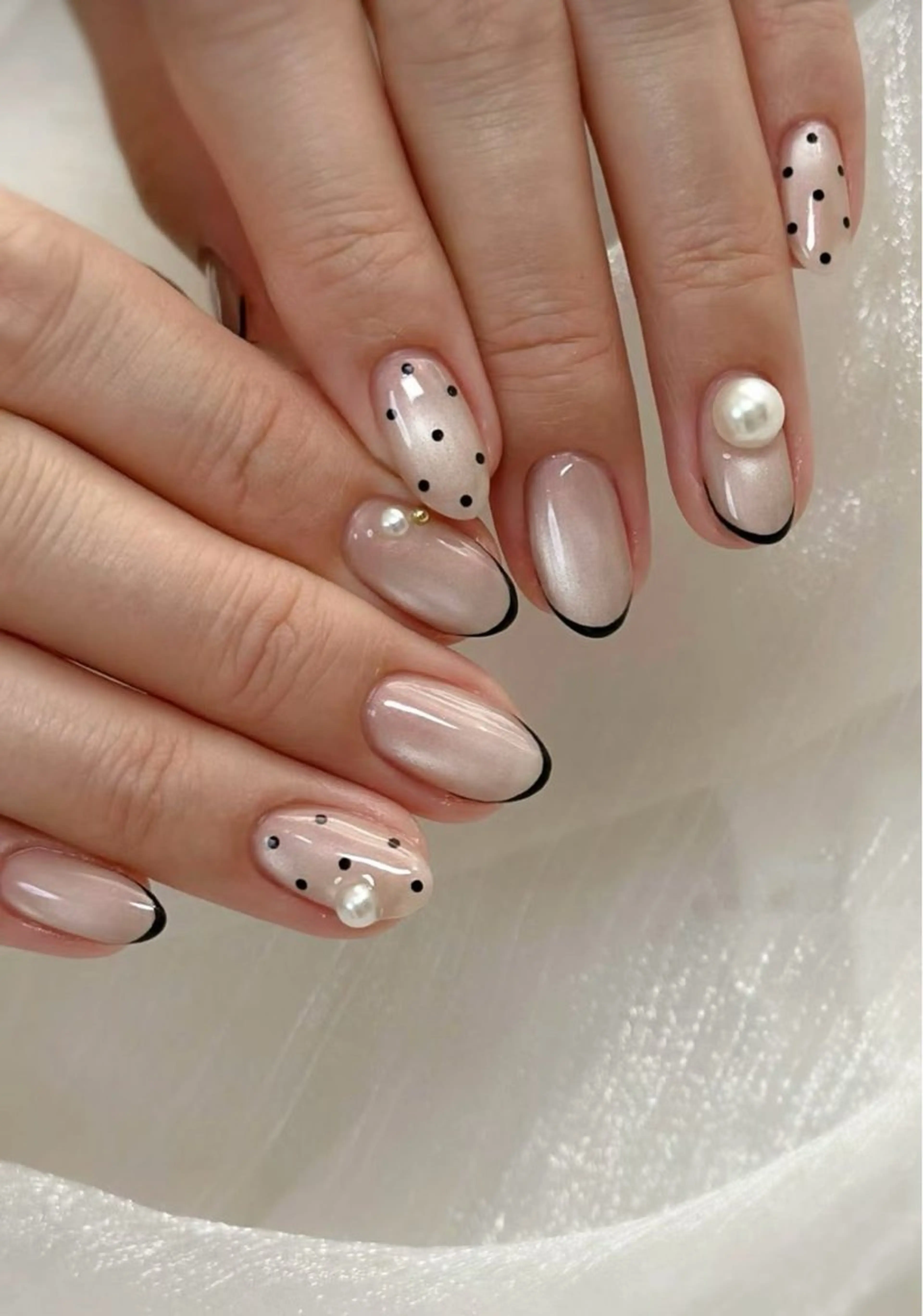 ネイル ジェルネイル ハート マグネットネイル パラジェル リボン ハンドネイル ハンドケア ゆ か_Nails💫のネイルデザイン