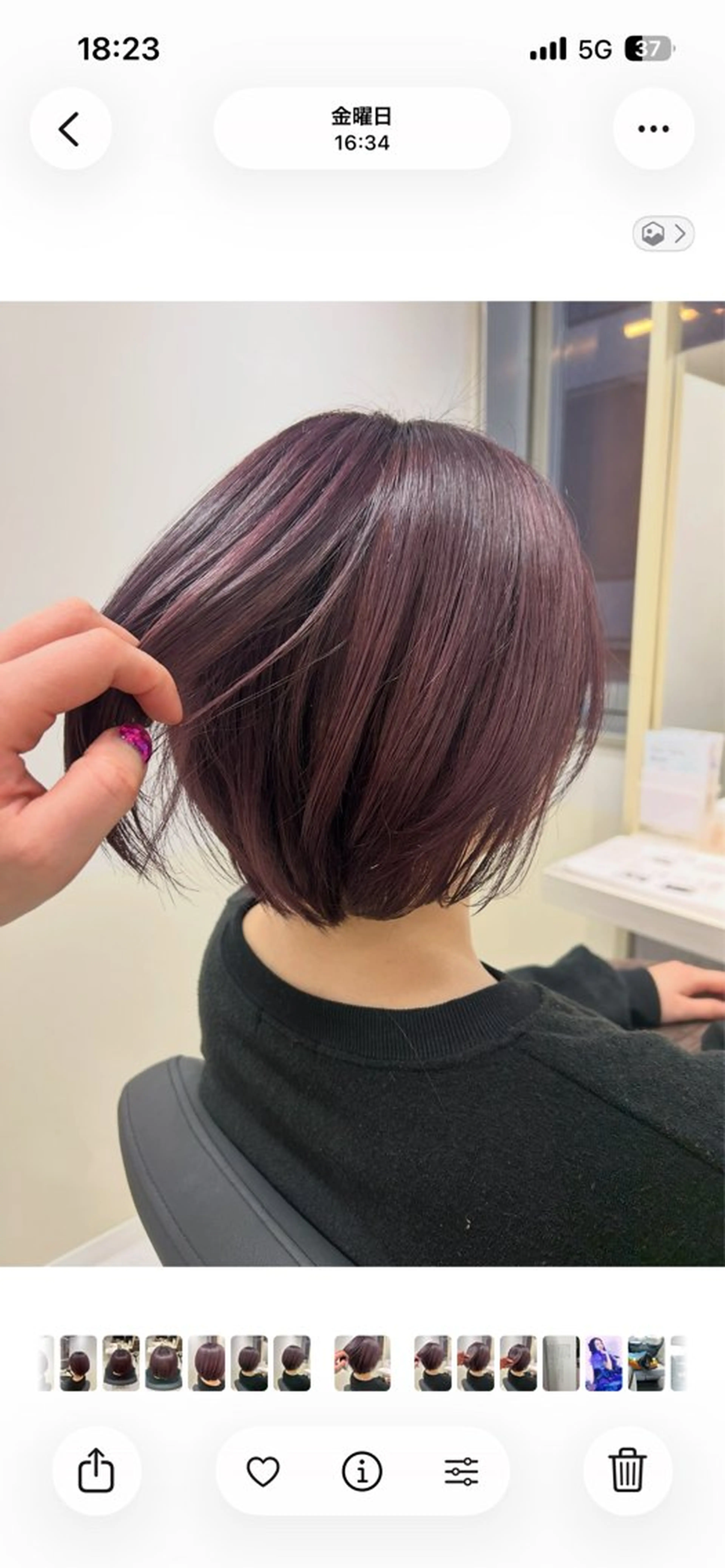 ショート カラー ブリーチ ブリーチなしカラー バイオレットカラー カット ヘアカラー トリートメント 🩰ニシムラヒカリ 半個室salon♡*のヘアスタイル