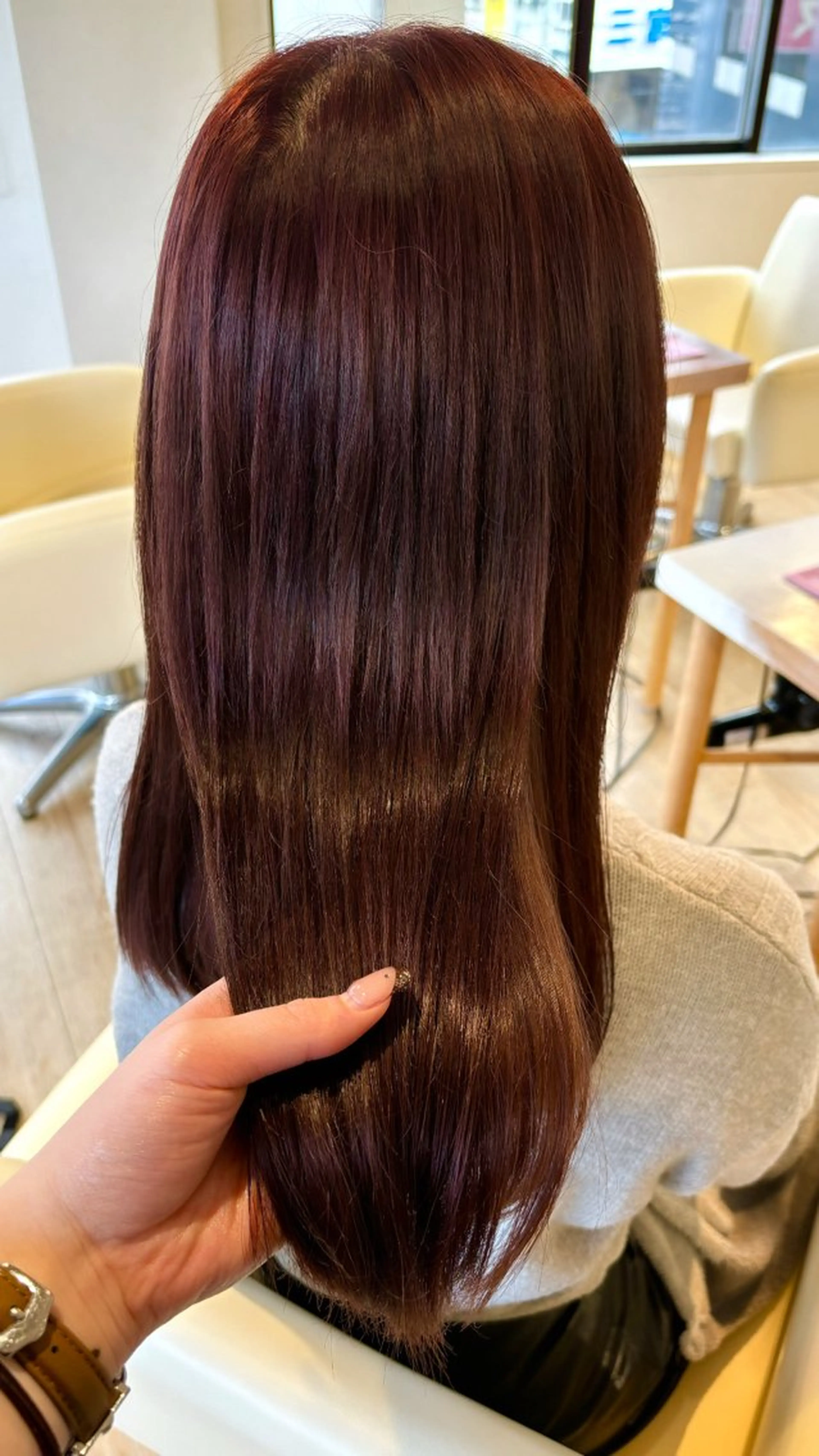 ミディアム カラー ヘアアレンジ 髪質改善 トリートメント 【韓国ヘア/透明感 カラー】makotoのヘアスタイル