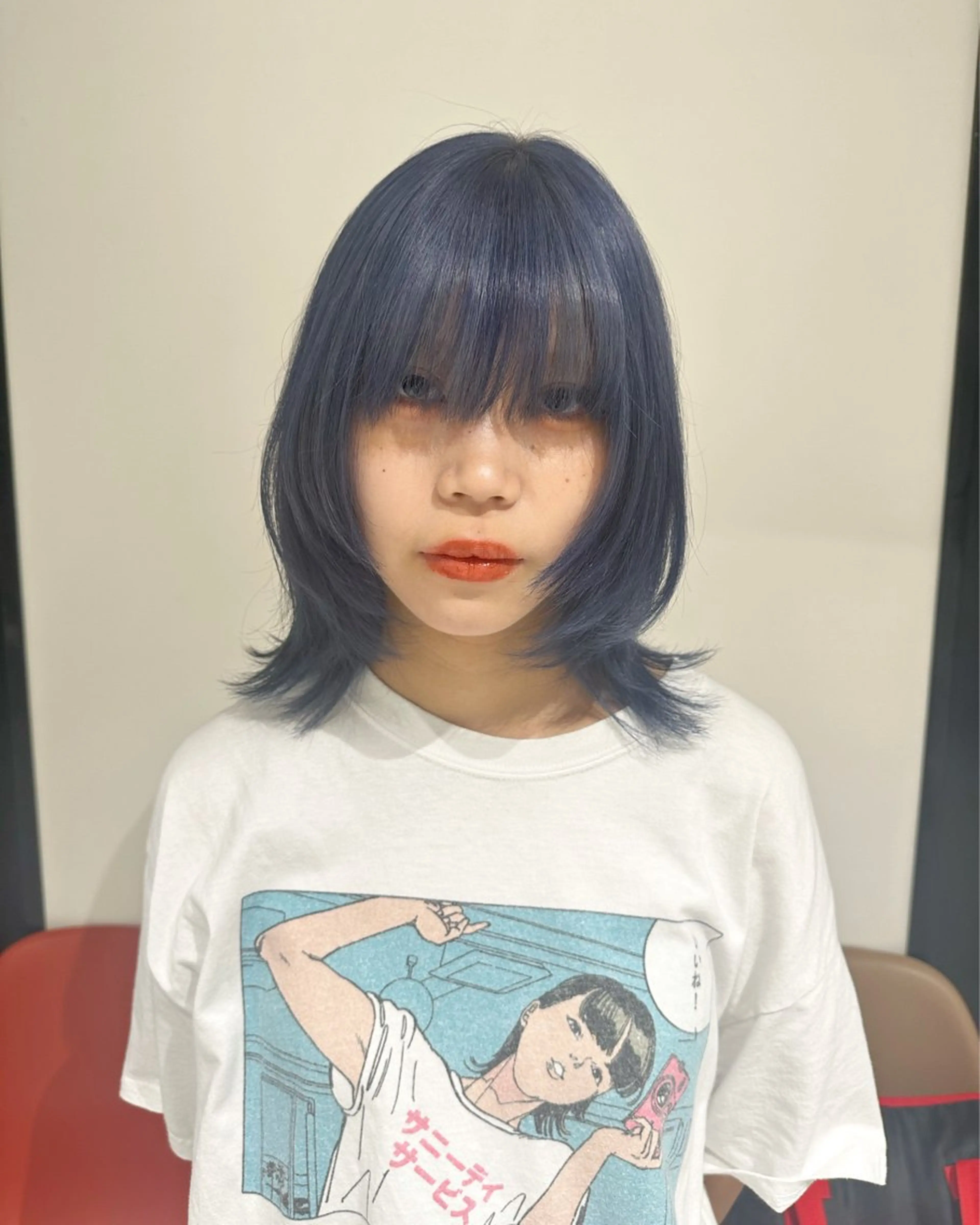 ミディアム カラー ヘアカラー Maria 梅田/デザインカラーのヘアスタイル