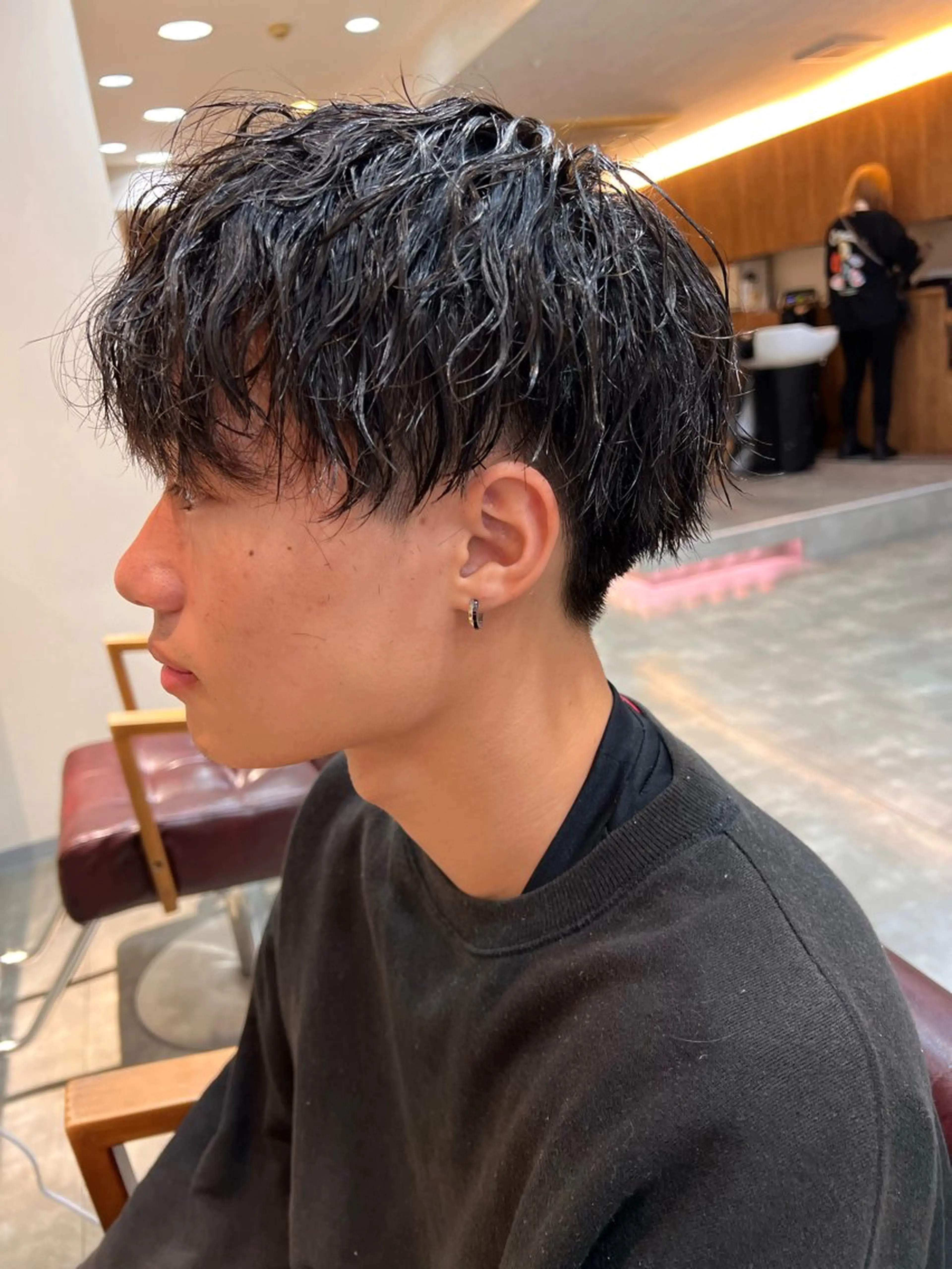 ショート メンズ メンズパーマ 透明感・艶感 小坂隼斗のヘアスタイル