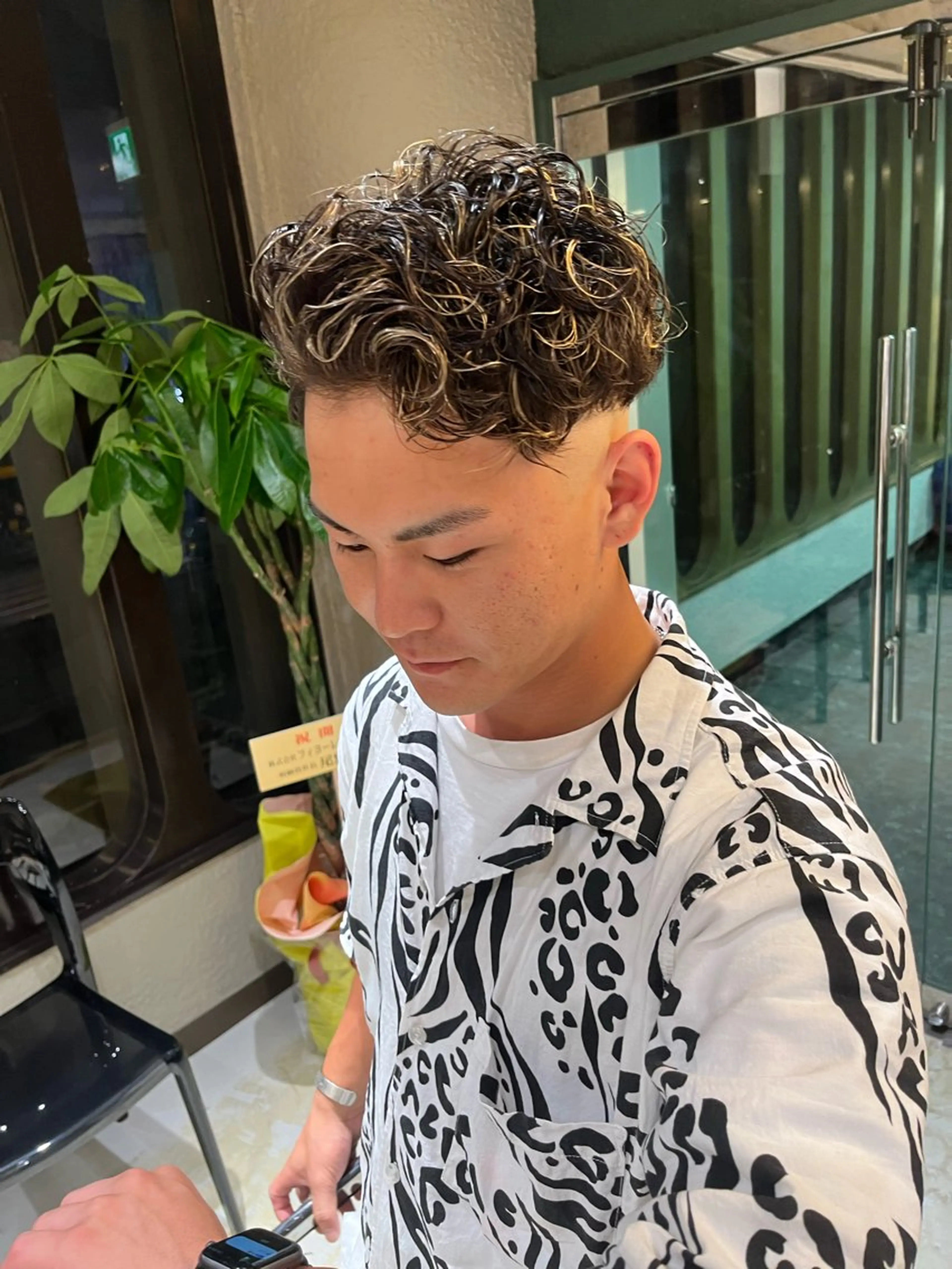 パーマ メンズ カット パーマ 🏅EIGHT難波/ 【店長】タモツのヘアスタイル