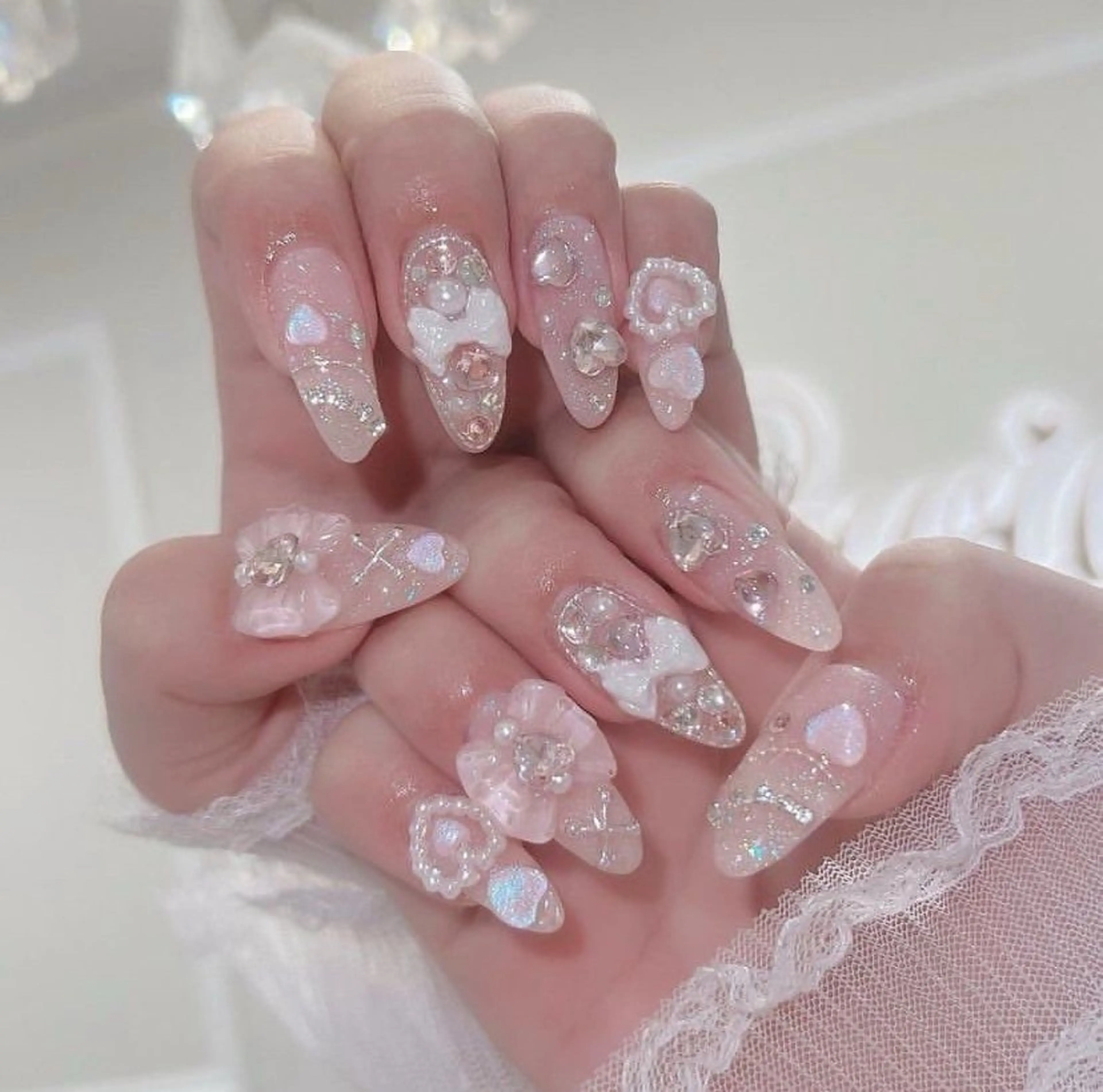 ネイル 長さ出し フレンチネイル グラデーション 卒業式 マグネットネイル Sora nail 長さ出し専門店のネイルデザイン