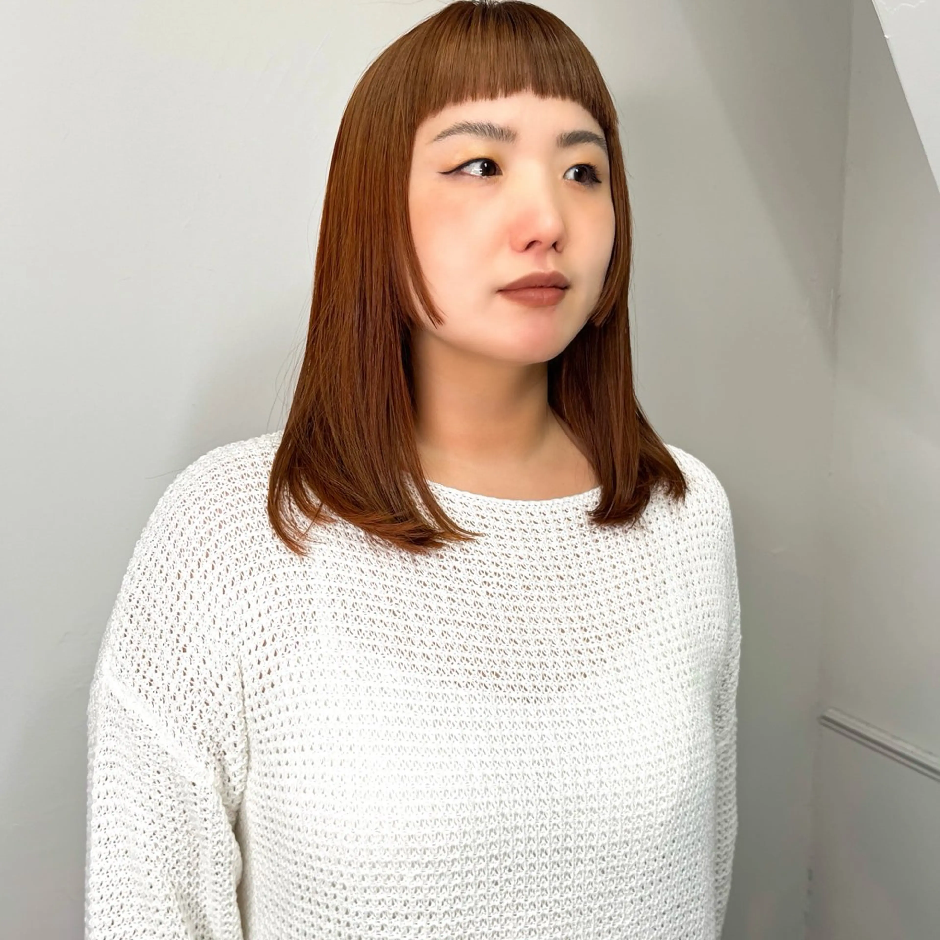 ミディアム カラー ヘアアレンジ ベージュカラー ボルドーカラー 韓国風カラー オリーブベージュ 顔周りカット 🌼似合わせのプロ 心斎橋/rena🌼のマツエク・マツパデザイン