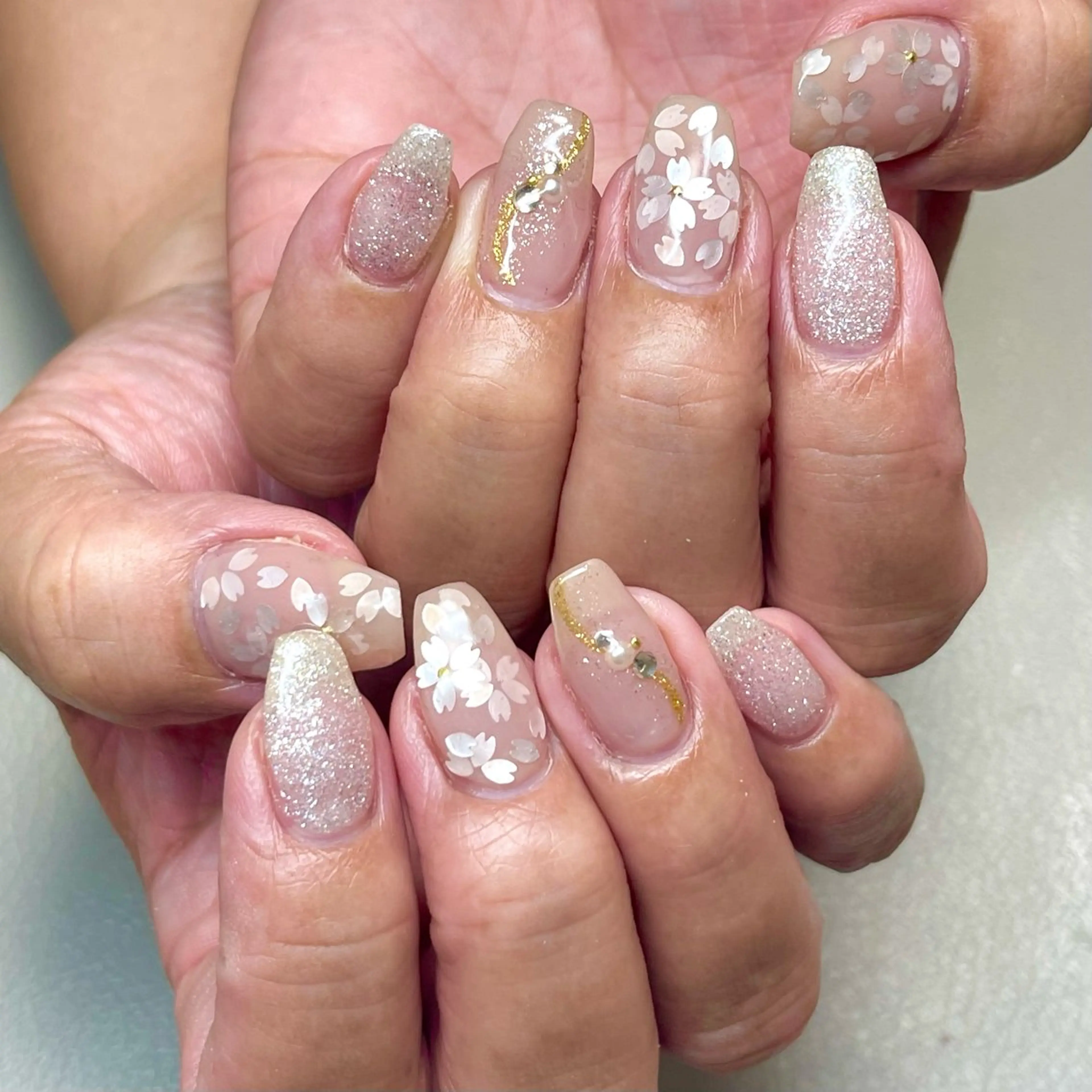 ネイル 桜ネイル ハンドネイル Luccica nailのネイルデザイン