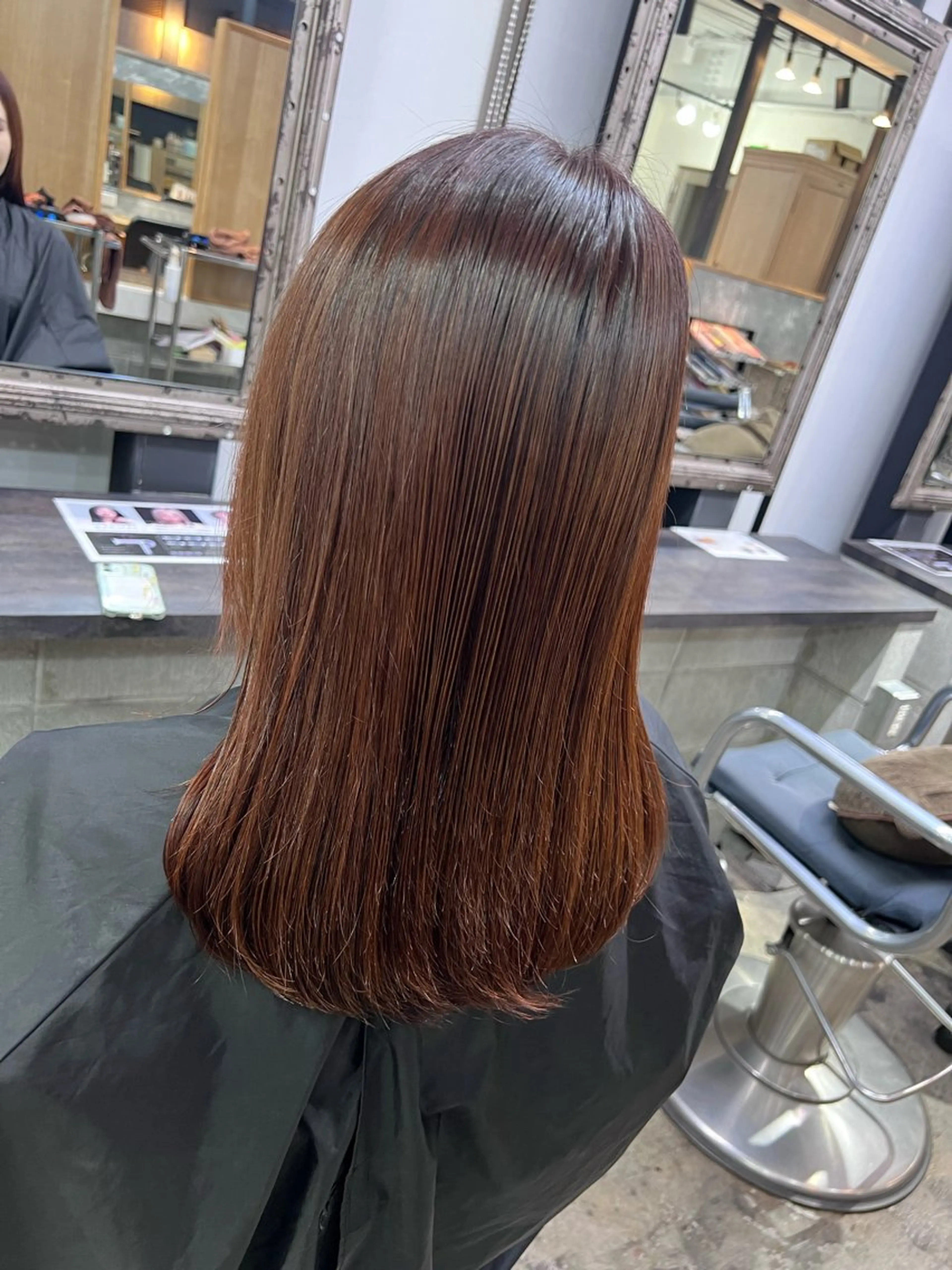 ミディアム カラー アッシュ オレンジ Sanae .のヘアスタイル