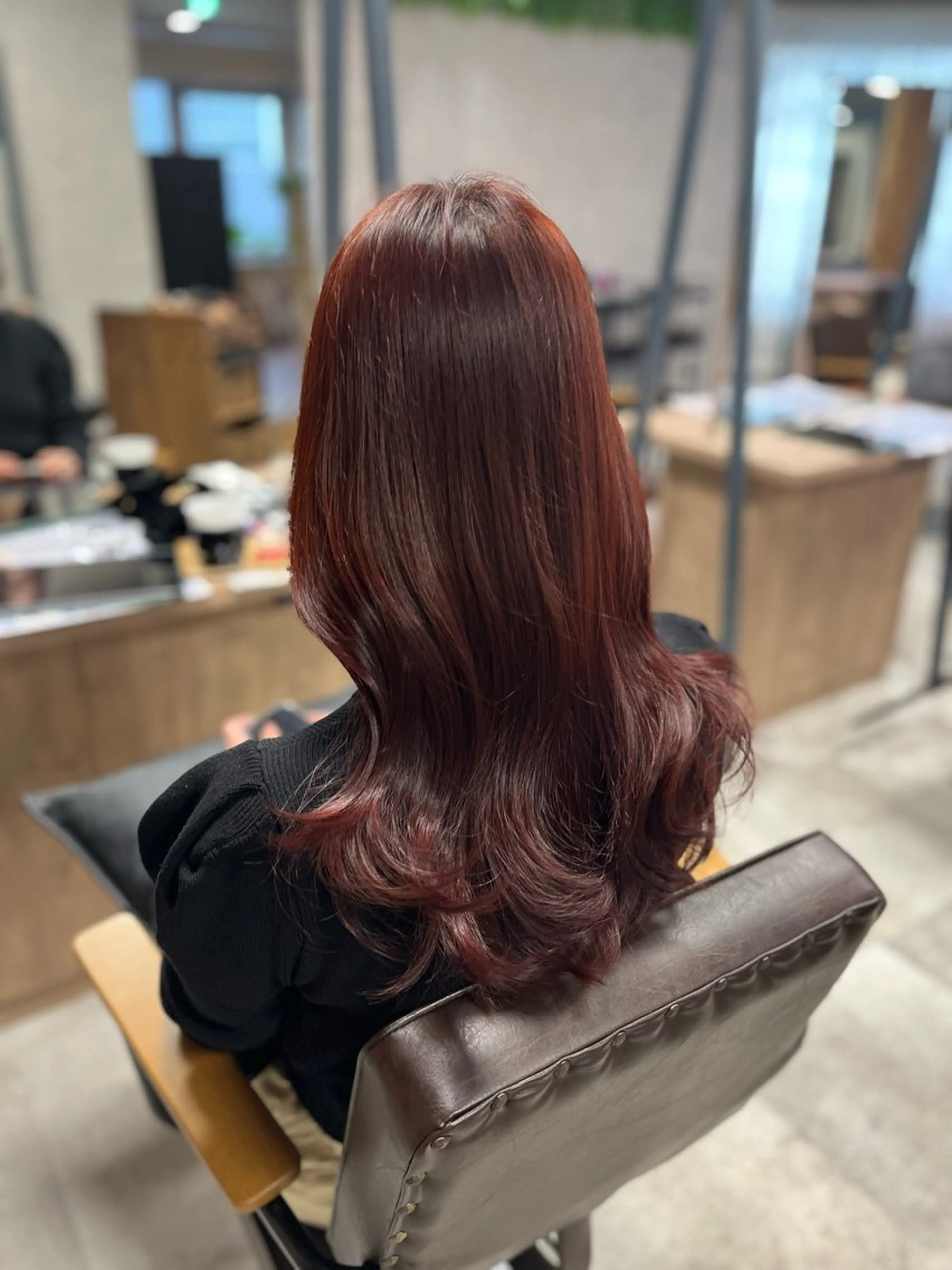 セミロング レイヤーカット 髪質改善/韓国ヘア/ 赤み消し/sahoのヘアスタイル