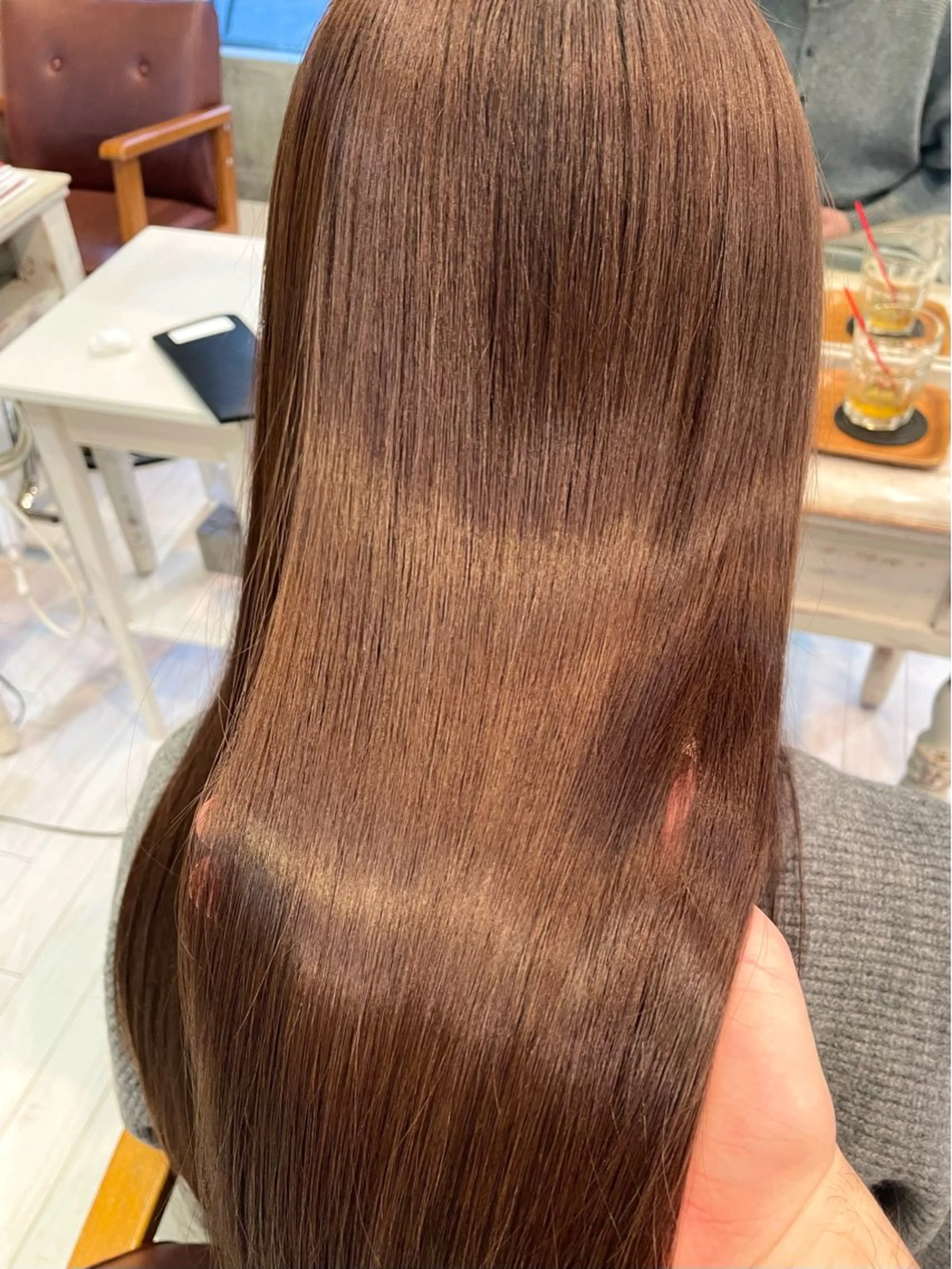ロング カラー グレージュ トリートメント カット ヘアカラー 髪質改善／ブリーチ 宮武　湧斗のヘアスタイル